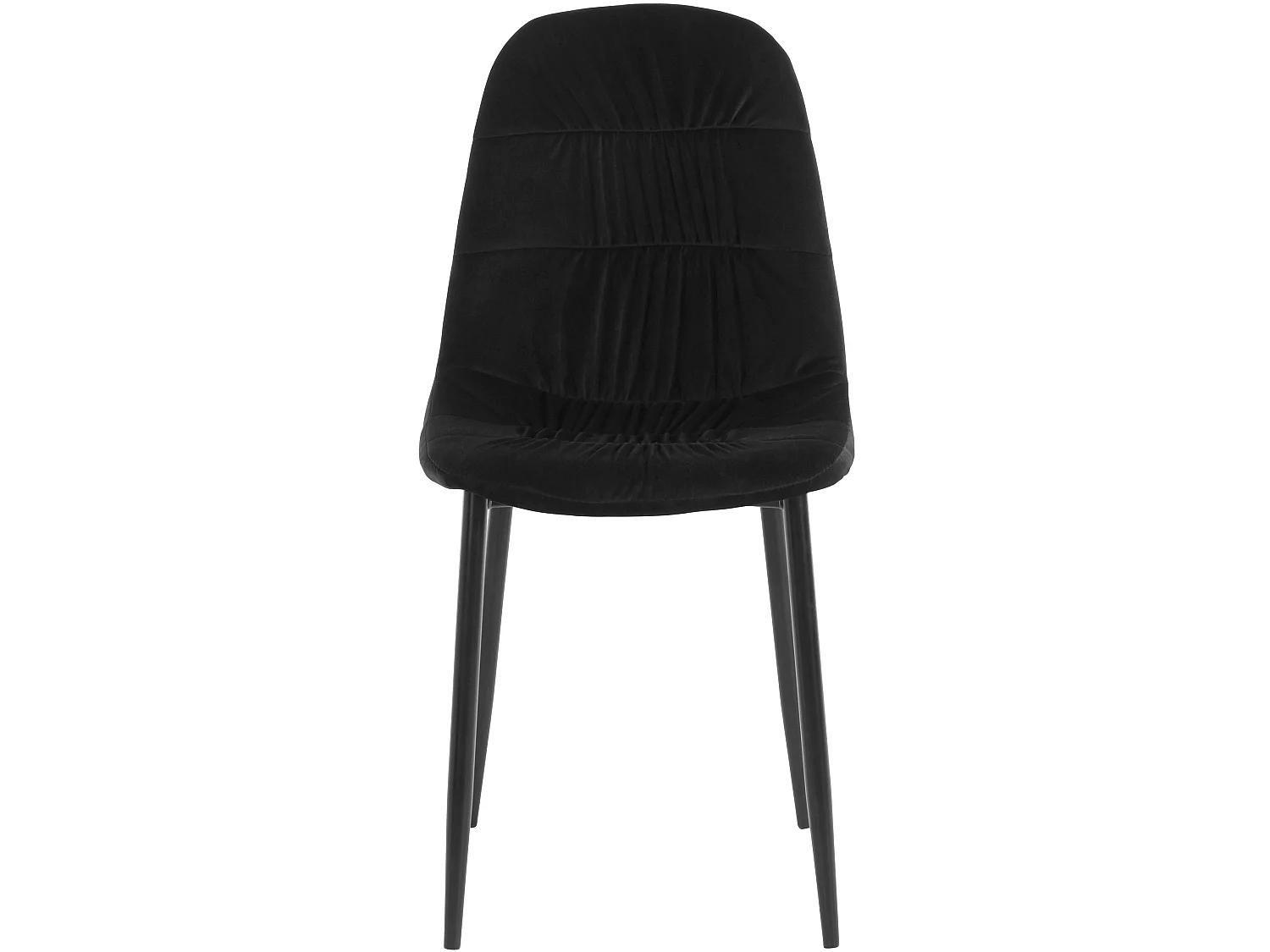Joel | Lot de 2 chaises de salle à manger rembourrées en velours noir
