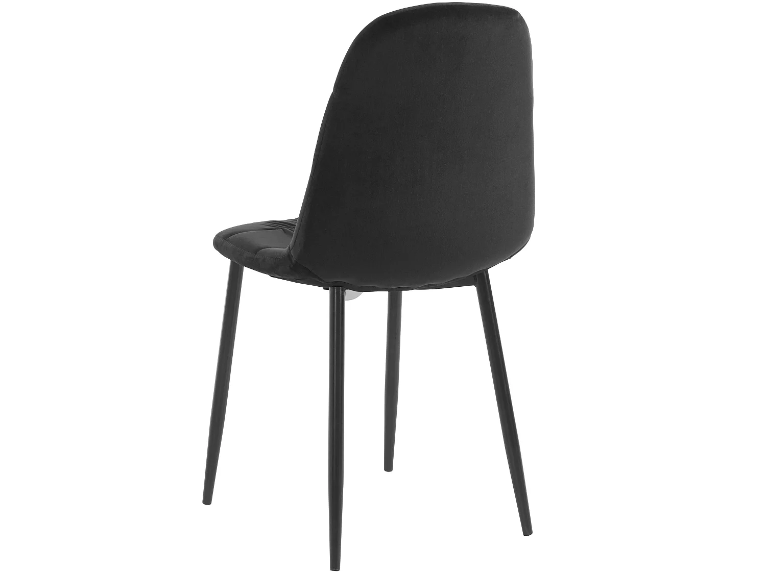Joel | Lot de 2 chaises de salle à manger rembourrées en velours noir