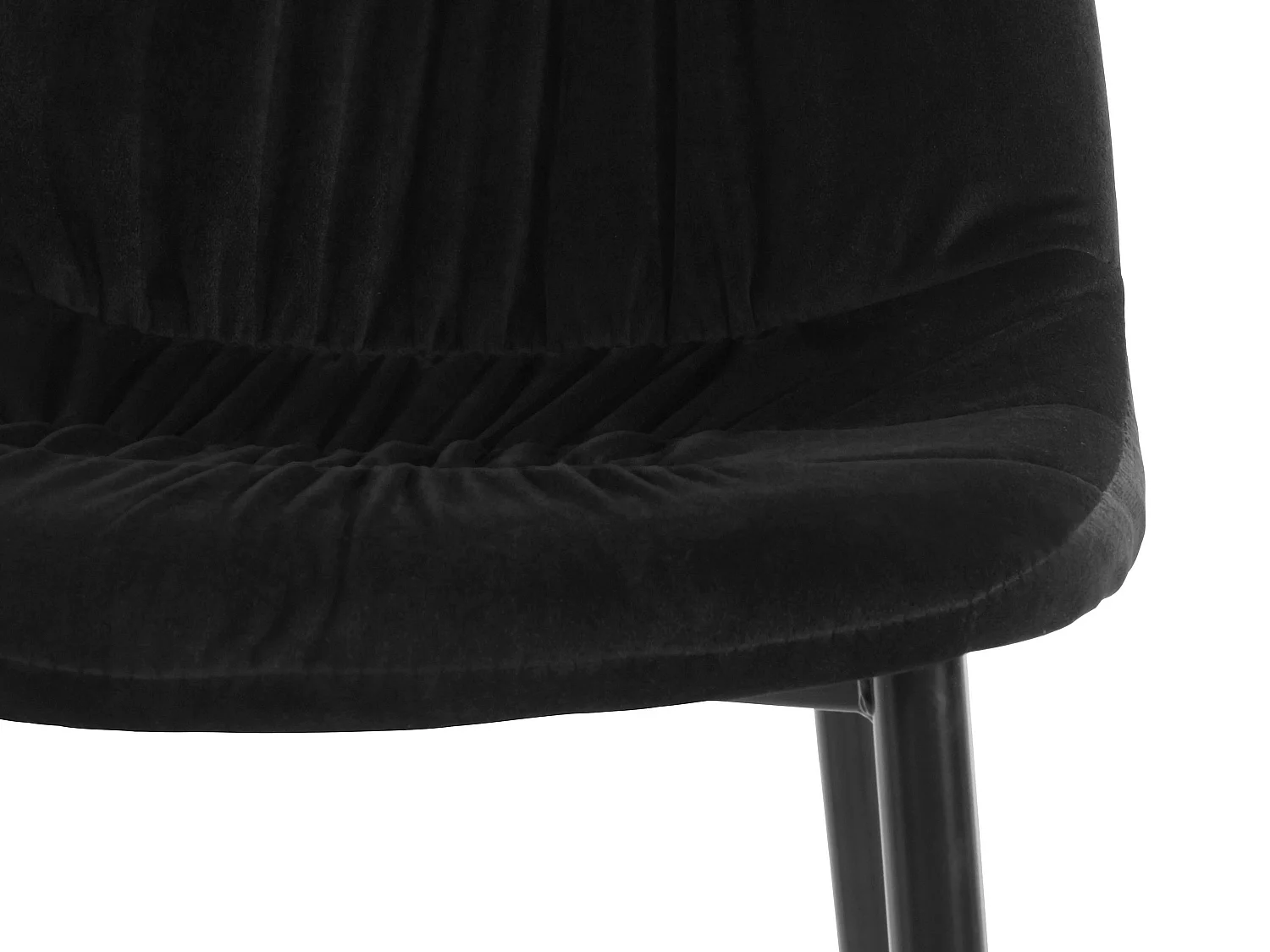 Joel | Lot de 2 chaises de salle à manger rembourrées en velours noir
