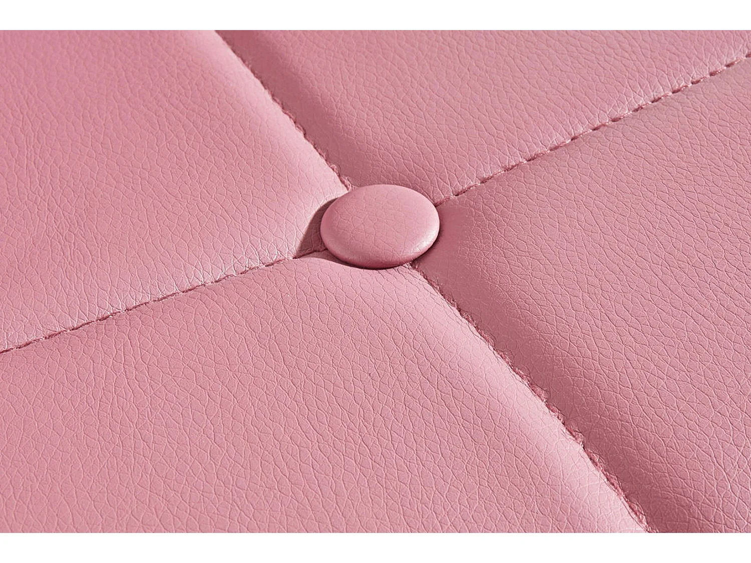 Luna | Lot de 4 chaises de salle à manger rembourrées en PU rose