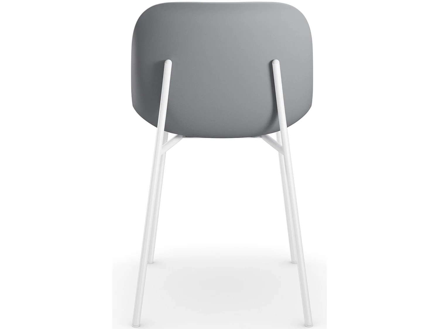 Ocean | Lot de 2 chaises de salle à manger en plastique avec pieds en métal