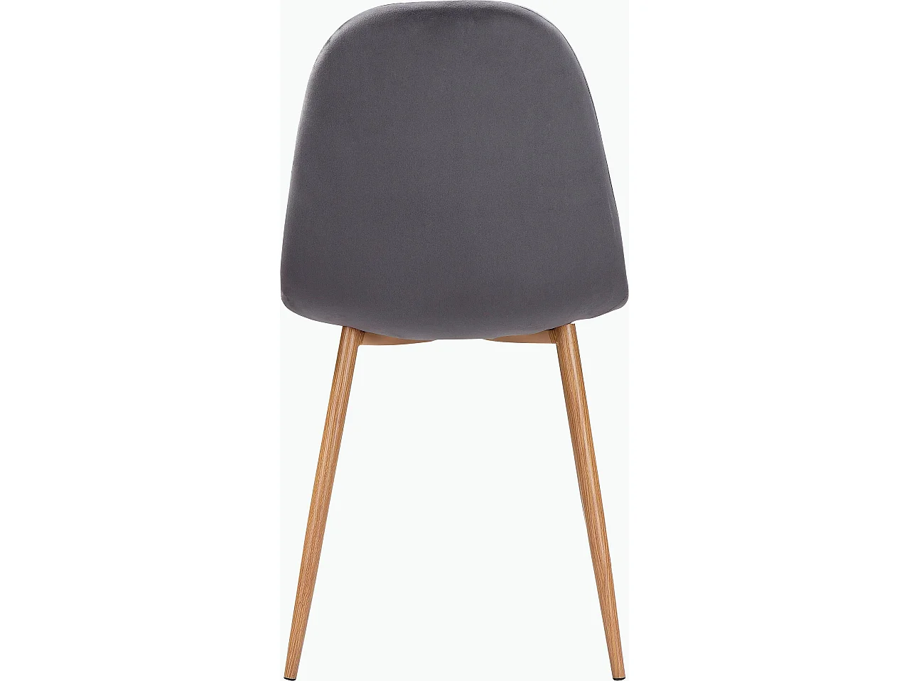 Monza | Lot de 4 chaises de salle à manger en velours  et pieds chêne