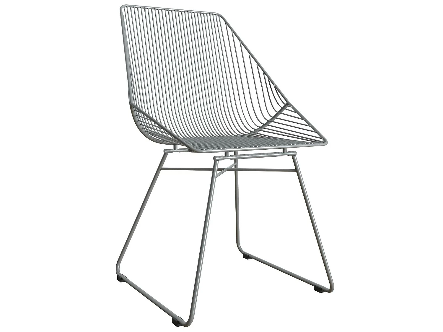 Silla de comedor en gris metalizado