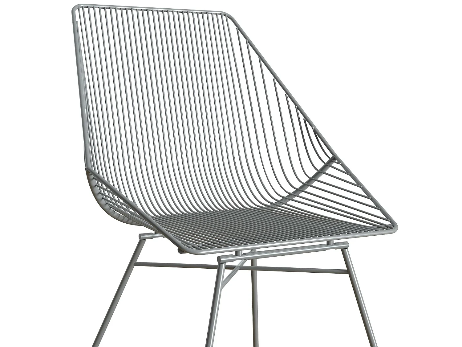 Silla de comedor en gris metalizado