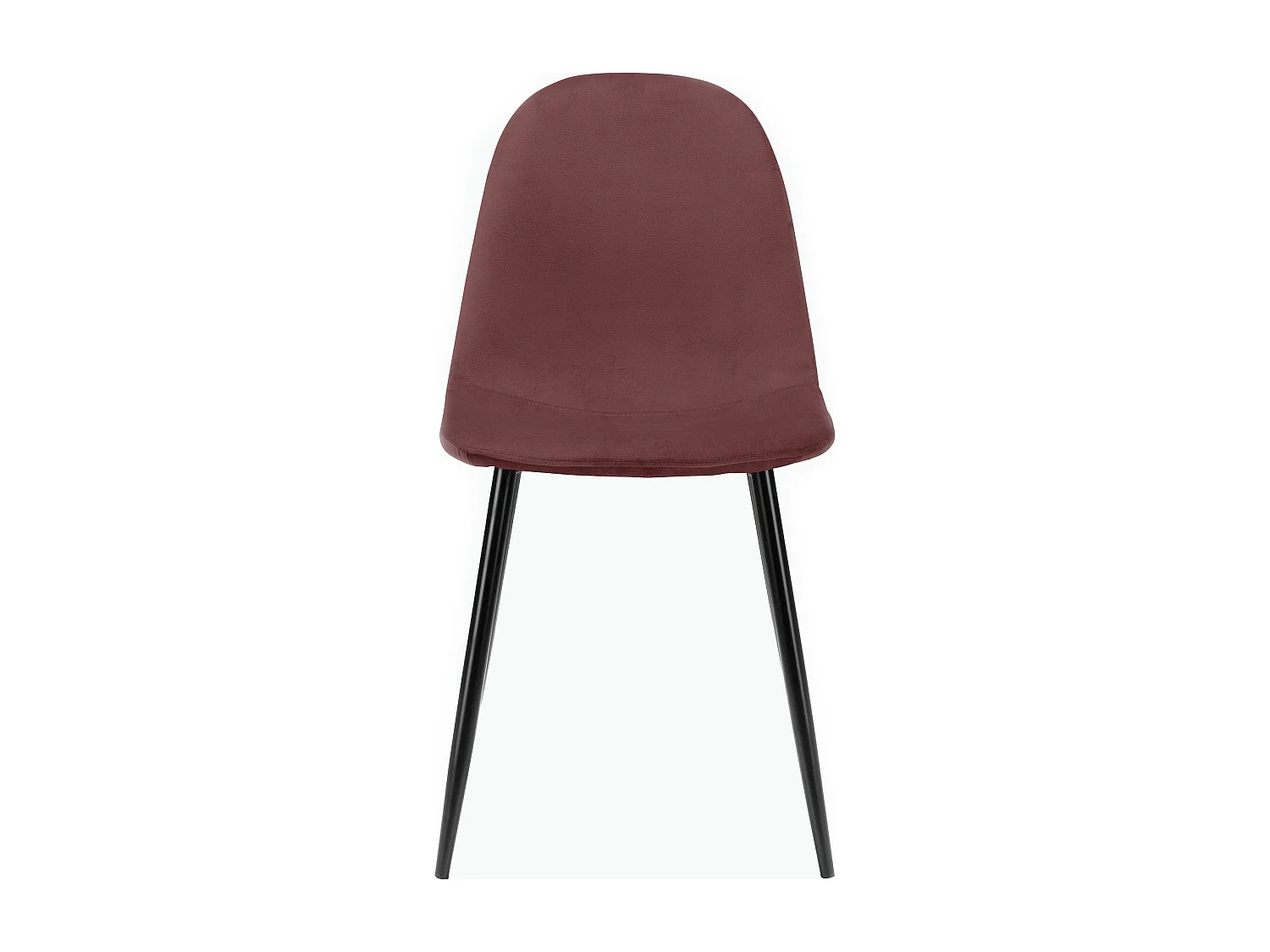 Monza | Lot de 4 chaises de salle à manger en velours rose et pieds en métal