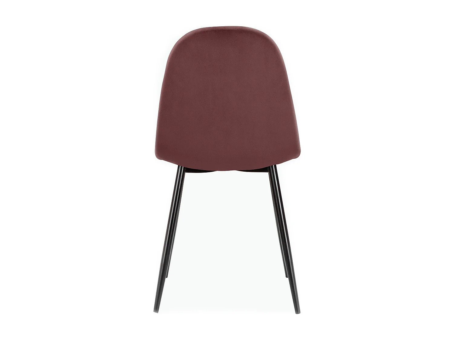 Monza | Lot de 4 chaises de salle à manger en velours rose et pieds en métal