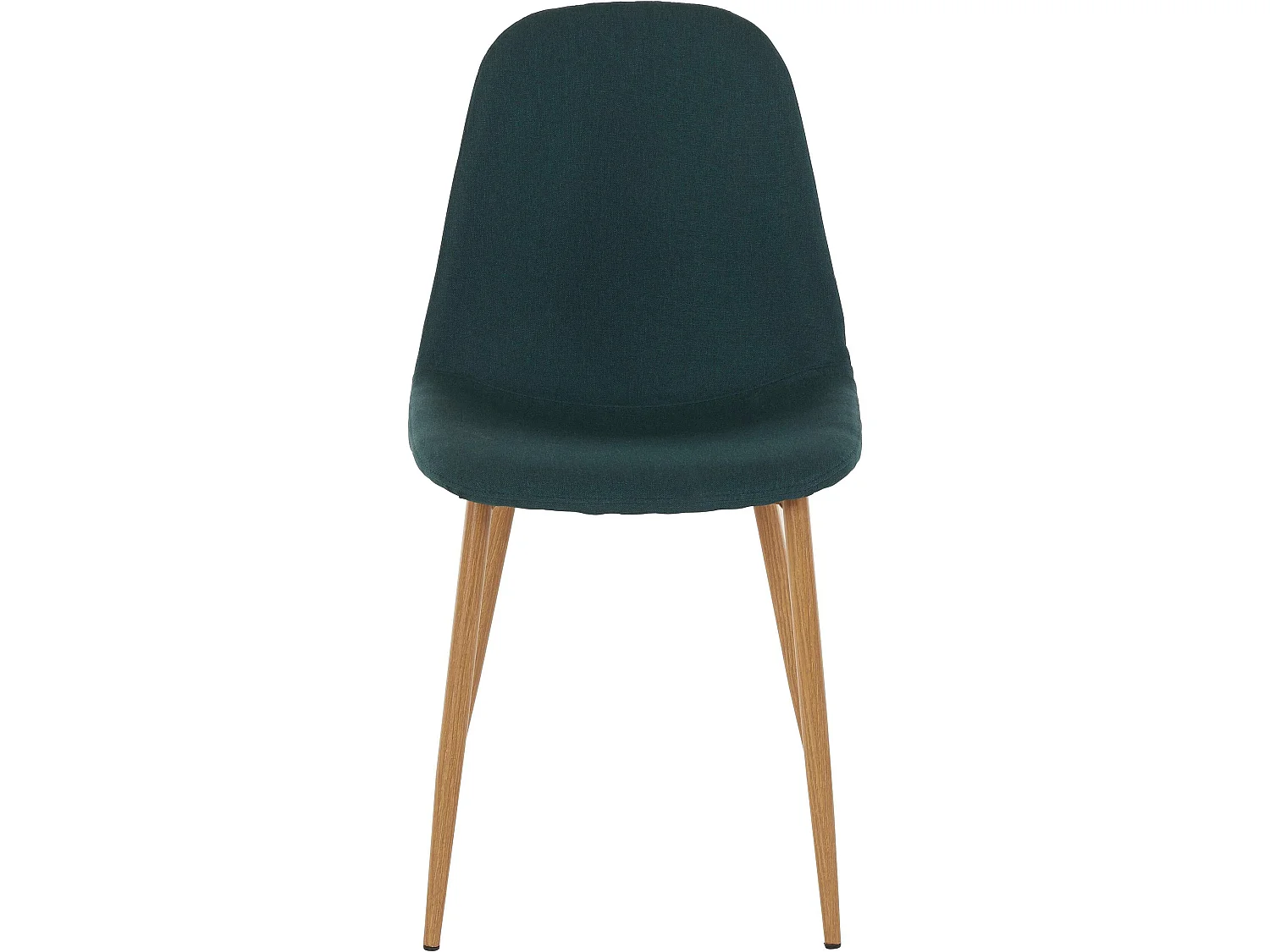 Juego de 4 sillas de comedor de plástico verde oscuro