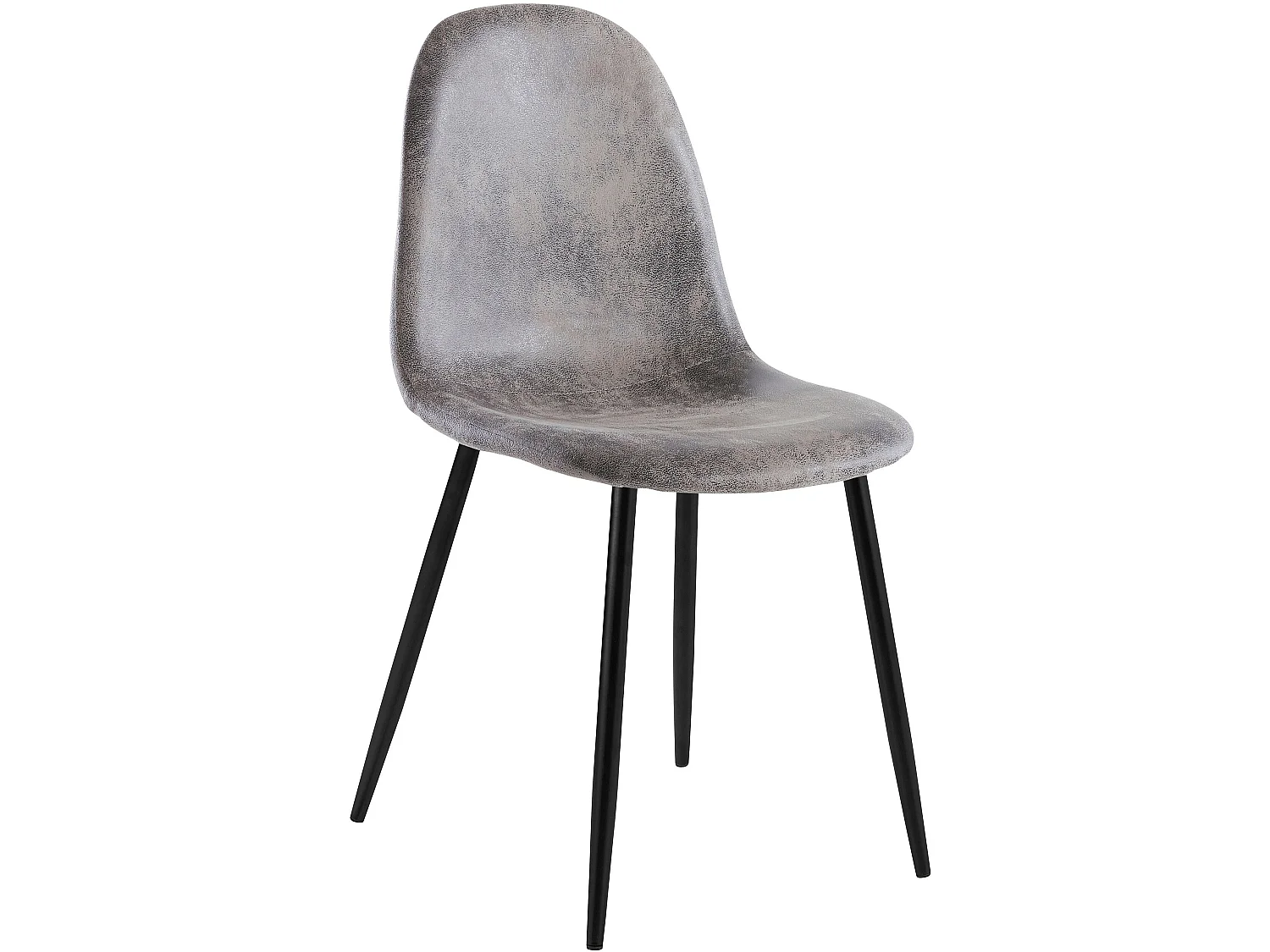 Cadeira de jantar em tecido cinzento claro Miller | Conjunto de 2 cadeiras