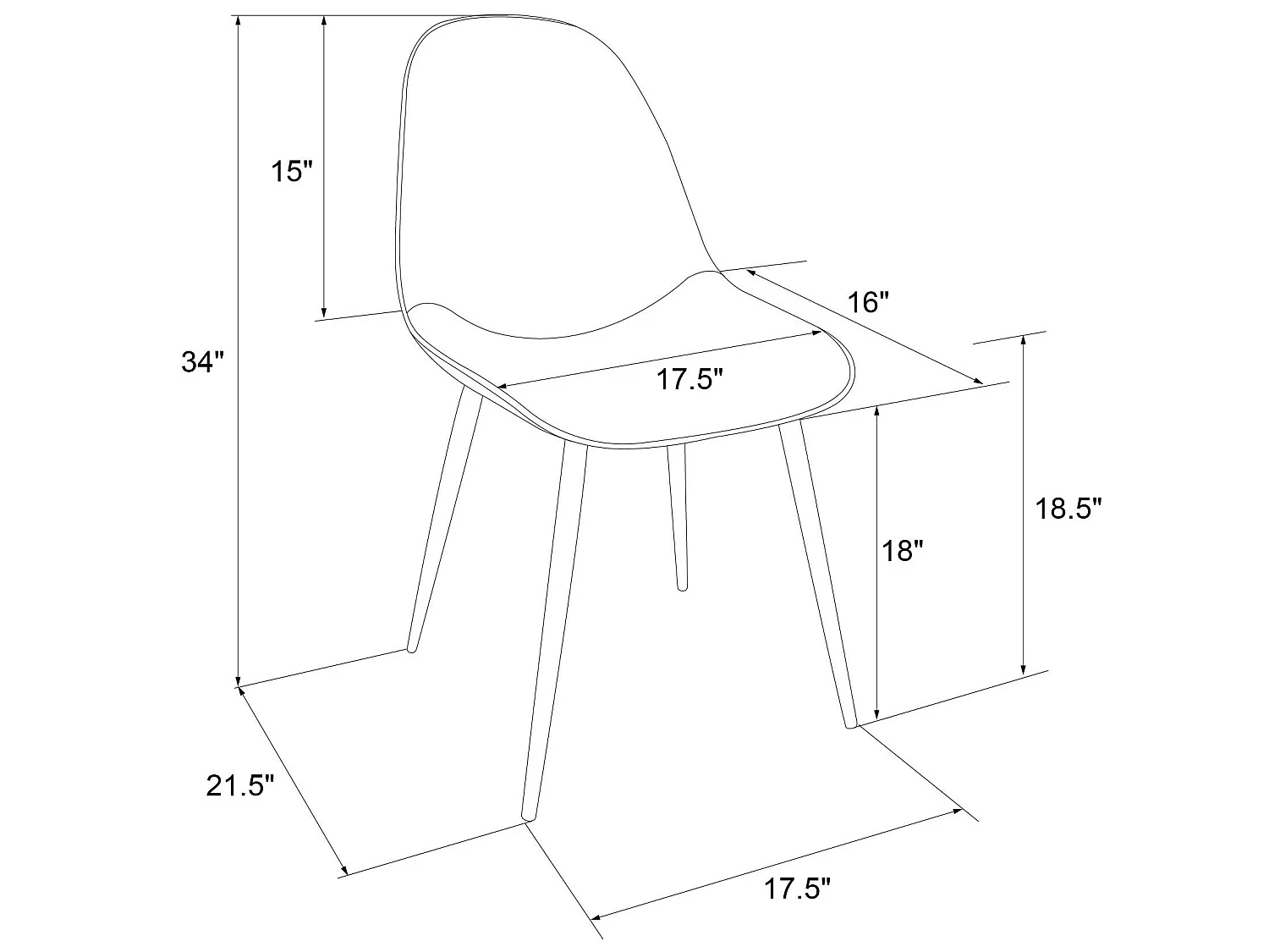 Juego de 2 sillas de comedor en terciopelo gris