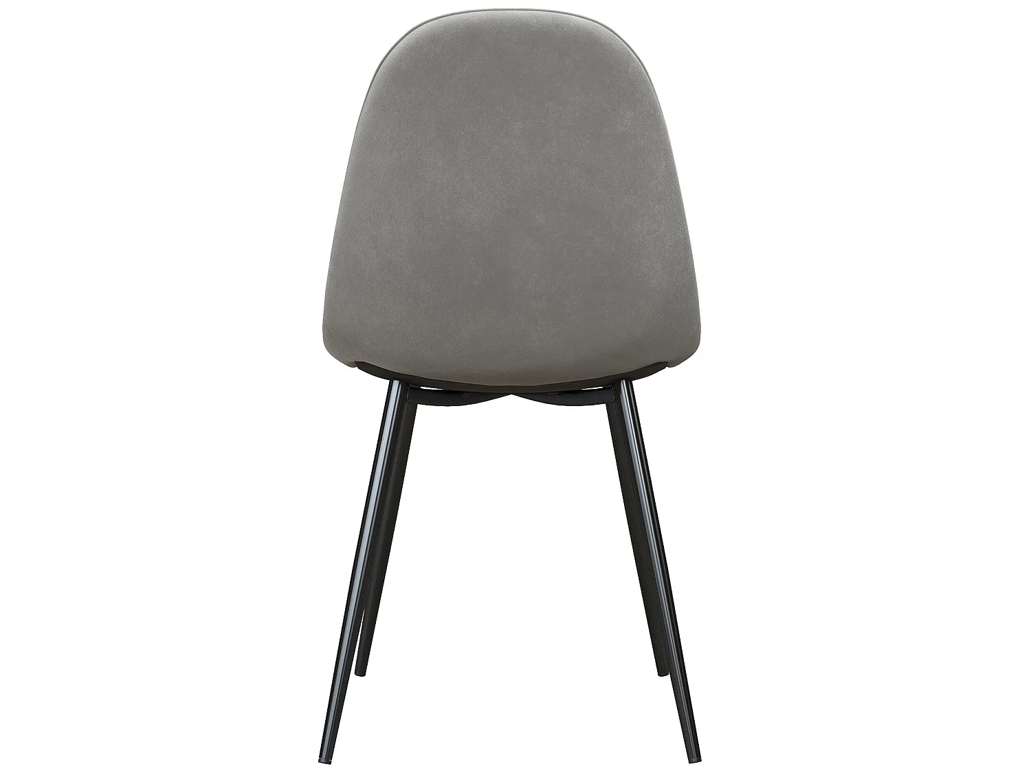 Juego de 2 sillas de comedor en terciopelo gris