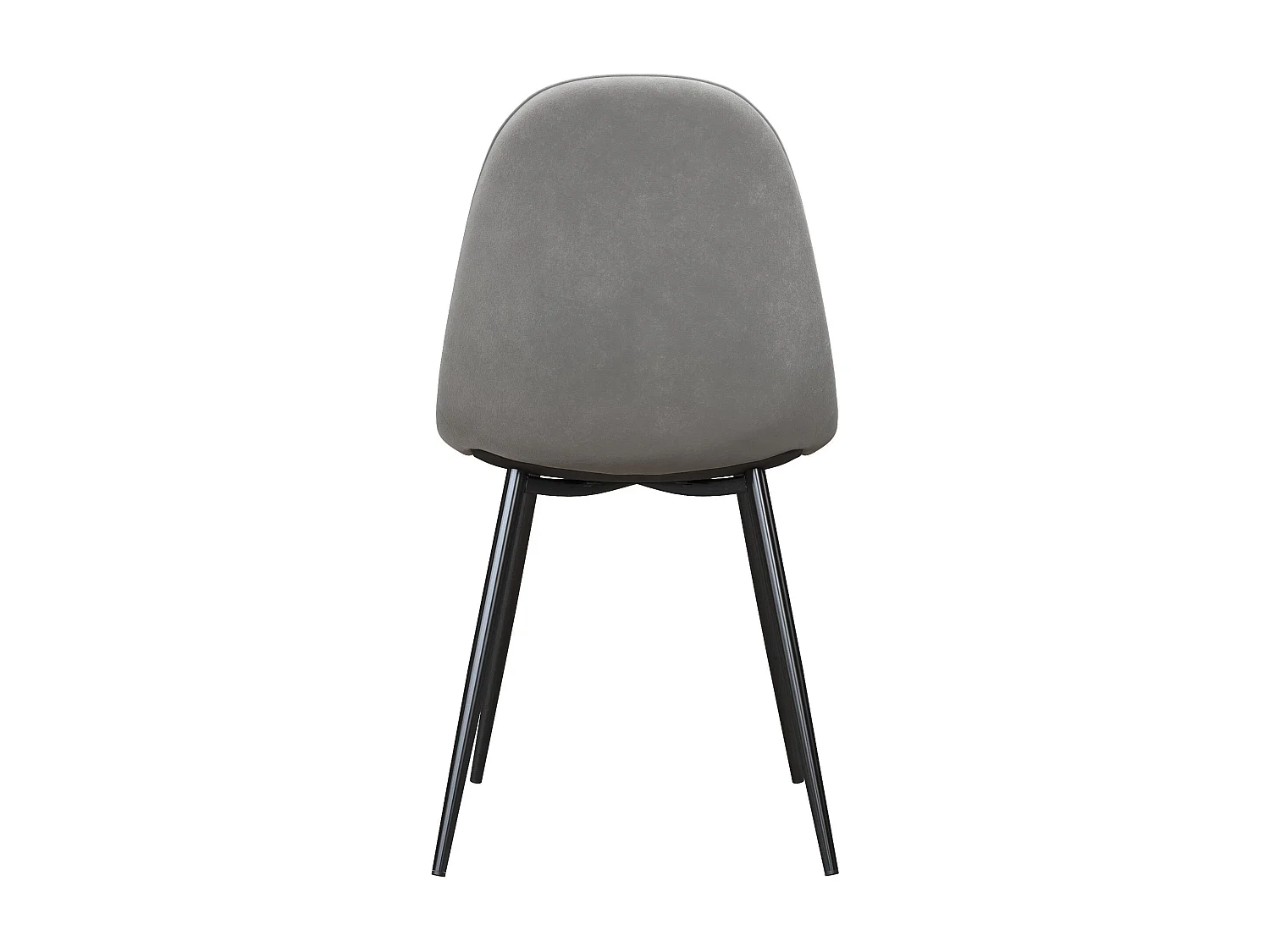 Calvin | Lot de 2 chaises de salle à manger en velours gris