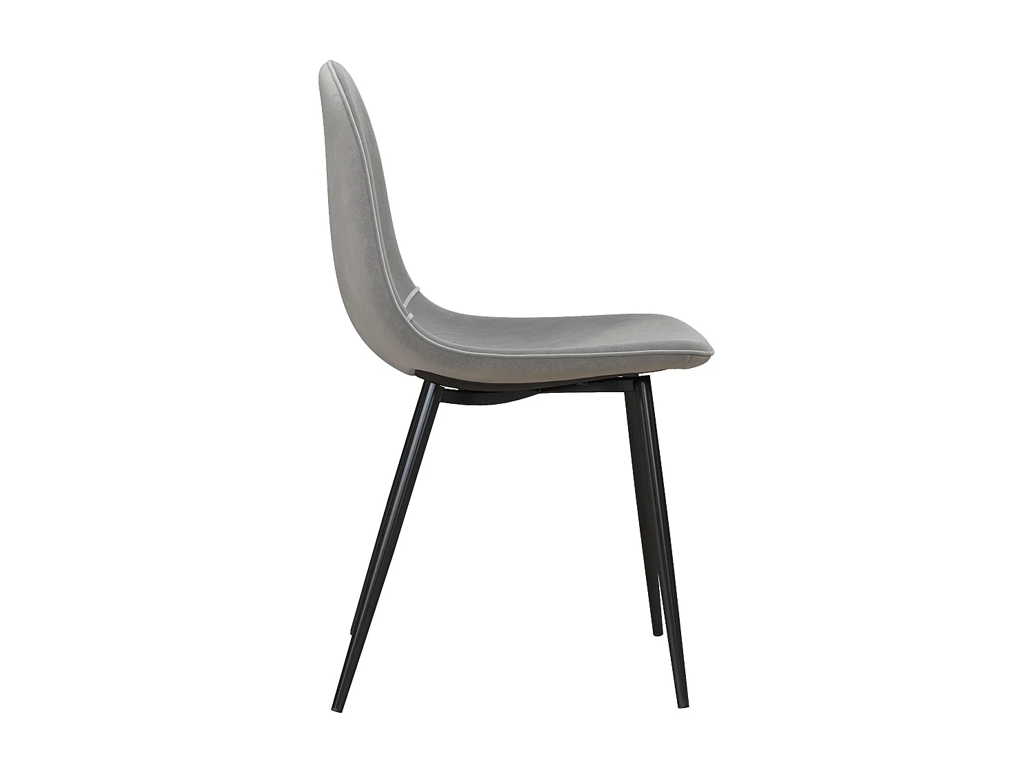 Calvin | Lot de 2 chaises de salle à manger en velours gris