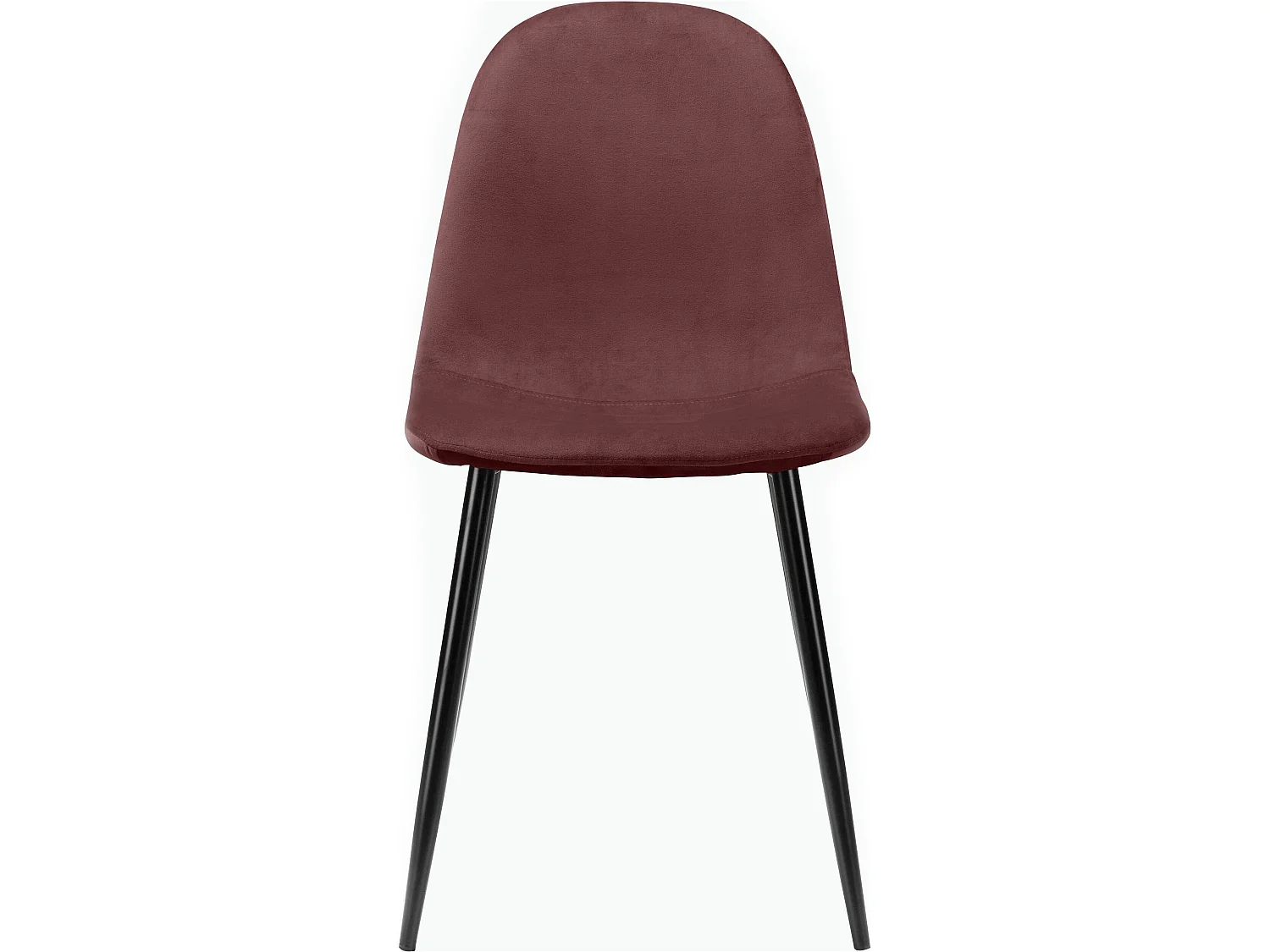 Monza | Lot de 2 chaises de salle à manger en velours rose et pieds en métal