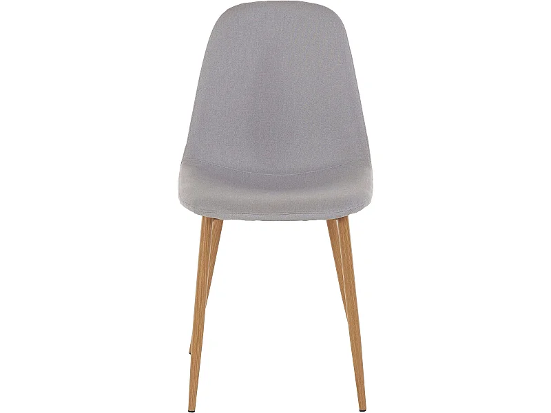 Set di 4 sedie da pranzo in plastica grigio chiaro