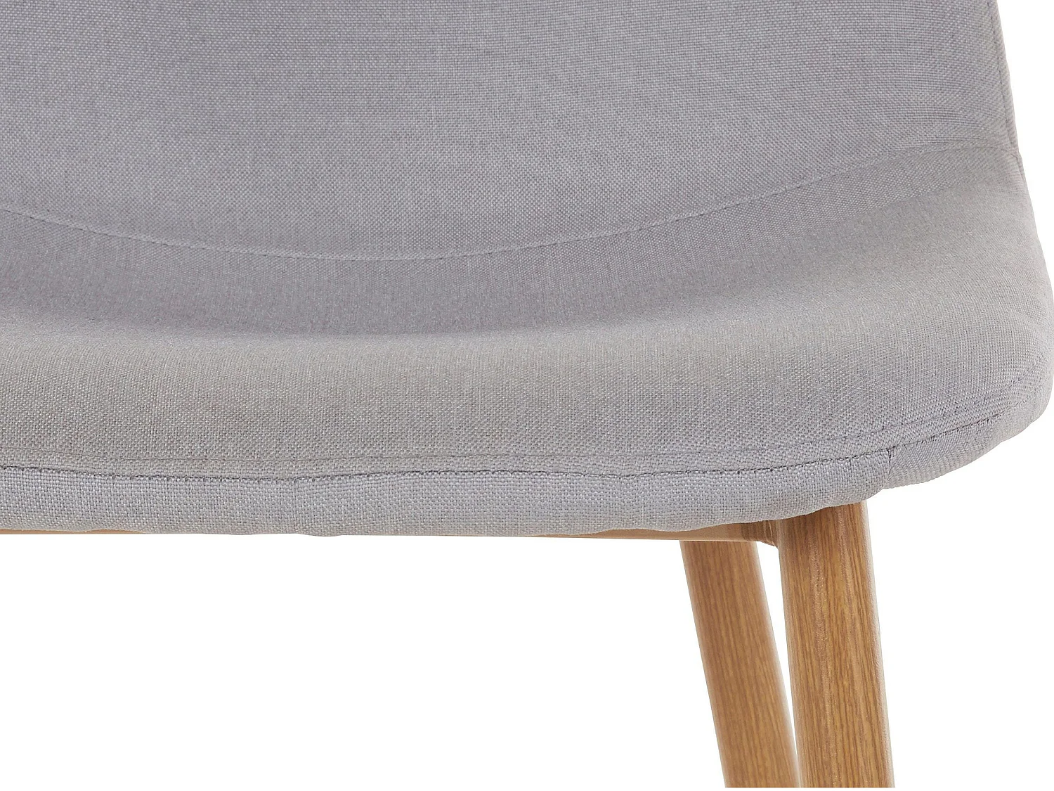 Juego de 4 sillas de comedor de plástico gris claro