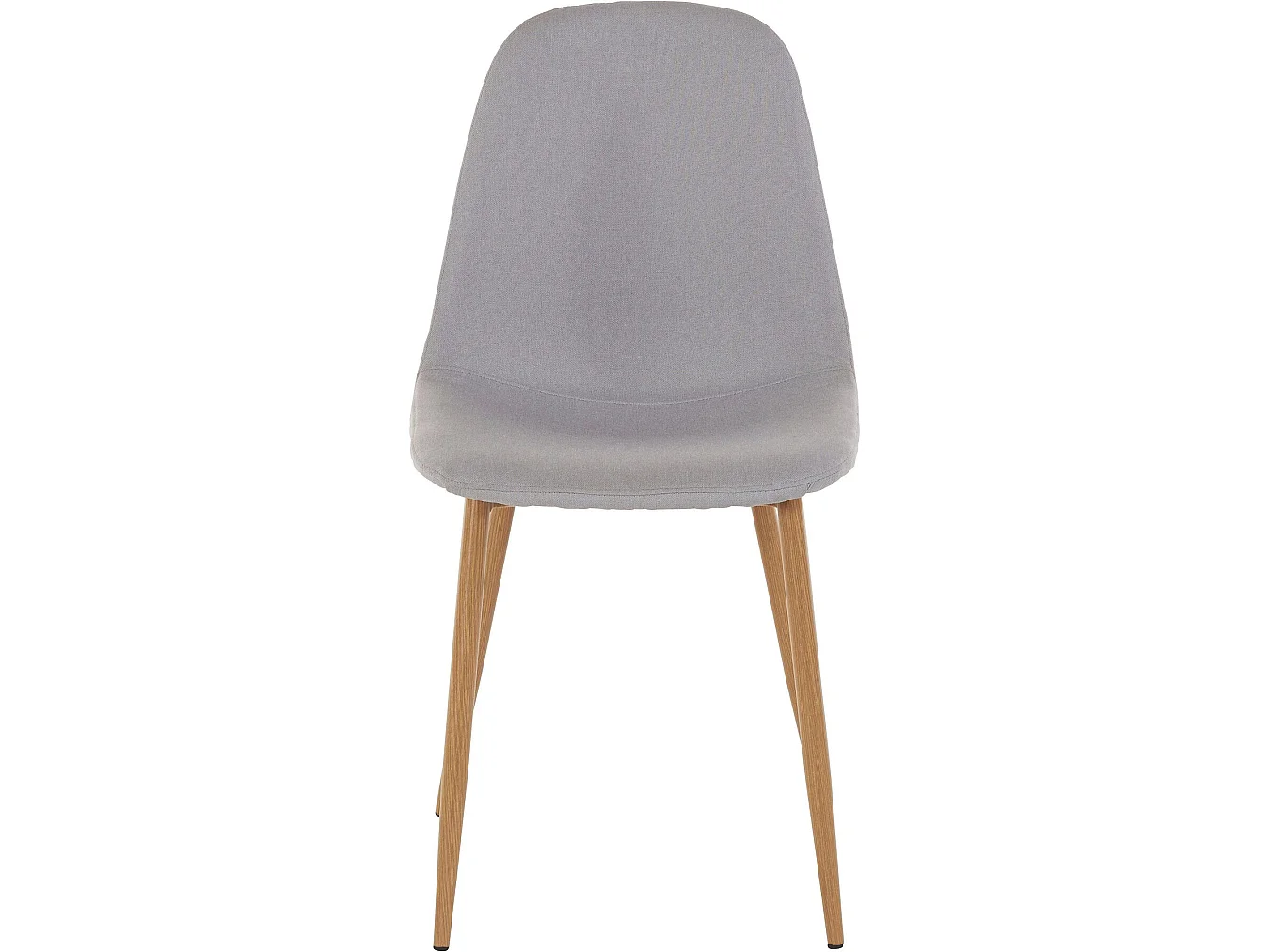 Miller | Lot de 4 chaises de salle à manger en plastique gris clair