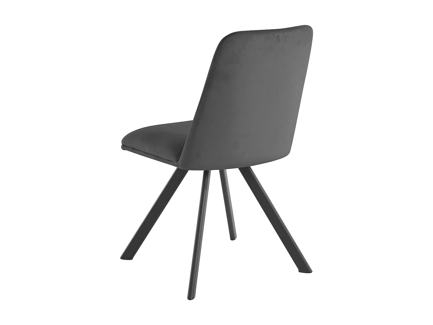 Set di 2 sedie da pranzo imbottite in velluto grigio chiaro