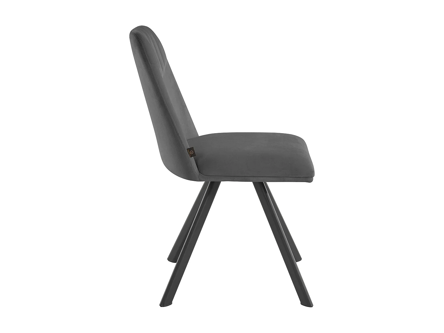 Juego de 2 sillas de comedor tapizadas en terciopelo gris claro