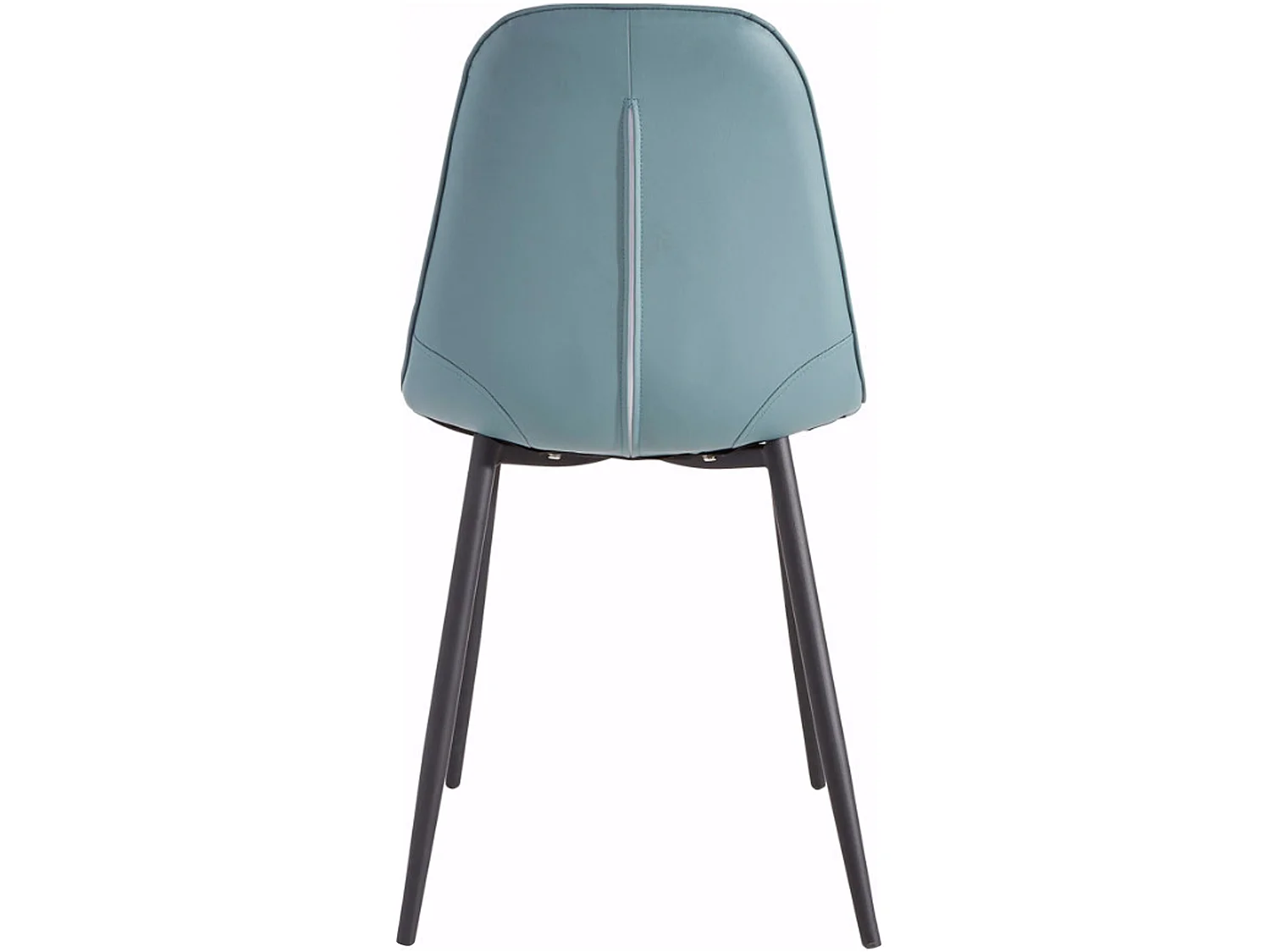 Juego de 4 sillas de comedor tapizadas en PU azul