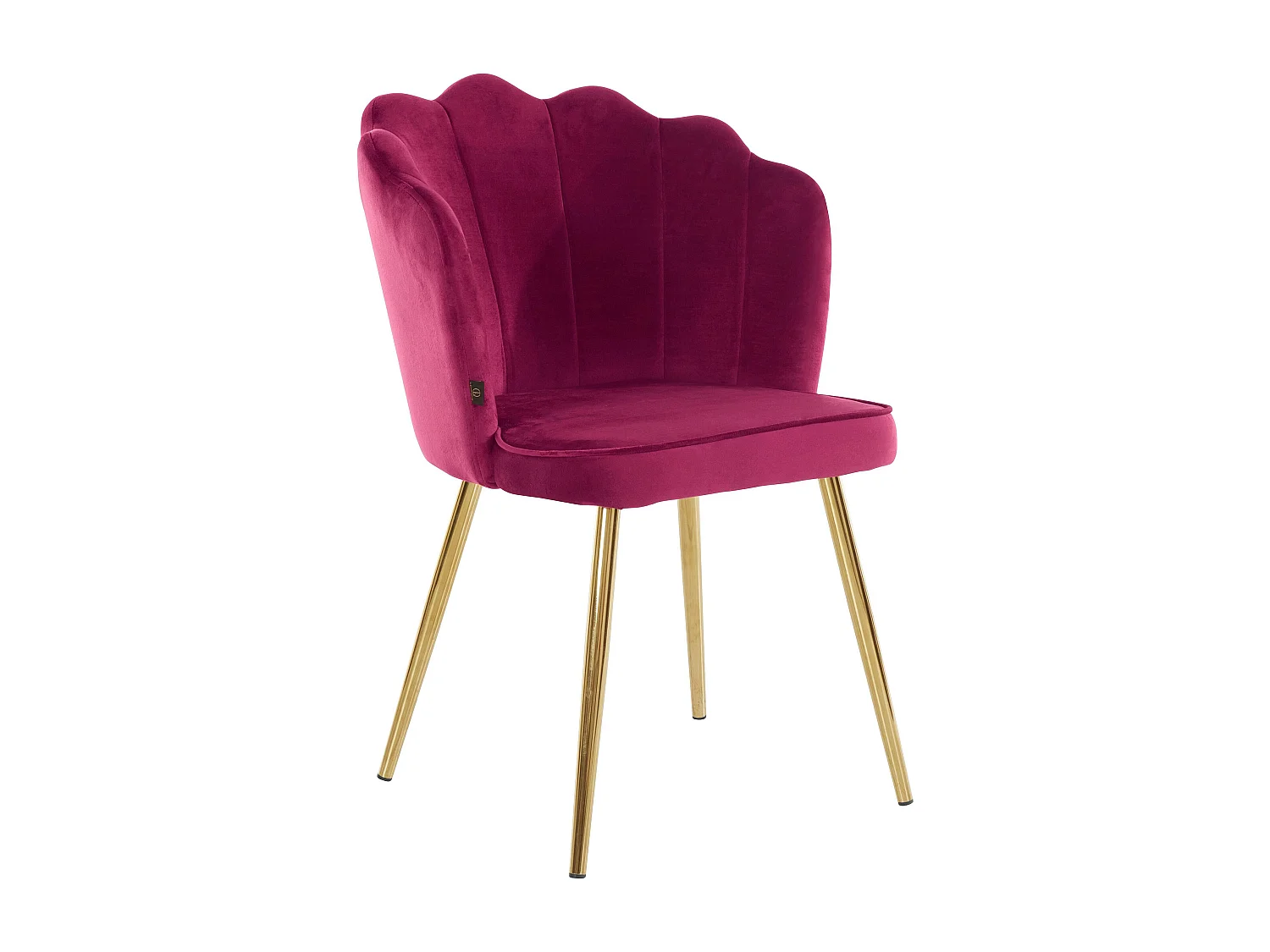 Silvia | Lot de 2 chaises de salle à manger rembourrées en velours bordeaux