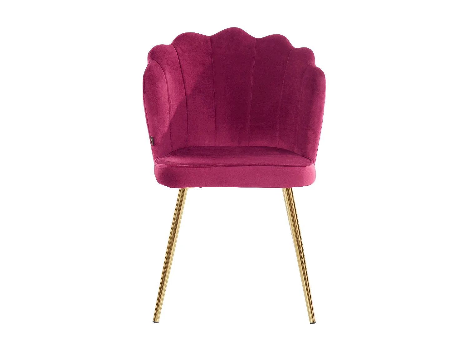 Silvia | Lot de 2 chaises de salle à manger rembourrées en velours bordeaux