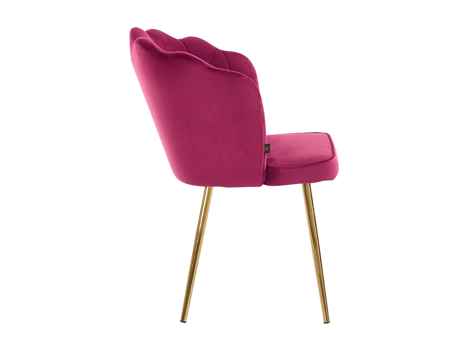 Silvia | Lot de 2 chaises de salle à manger rembourrées en velours bordeaux