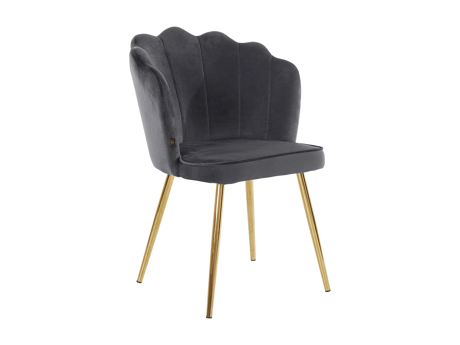 Silvia | Lot de 2 chaises de salle à manger rembourrées en velours gris