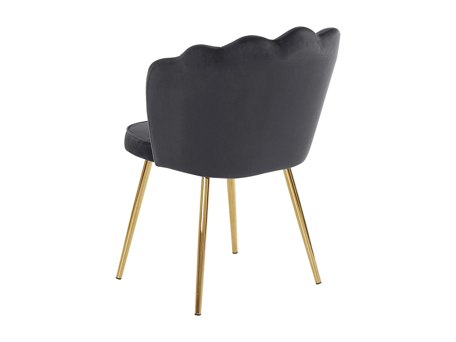 Silvia | Lot de 2 chaises de salle à manger rembourrées en velours gris