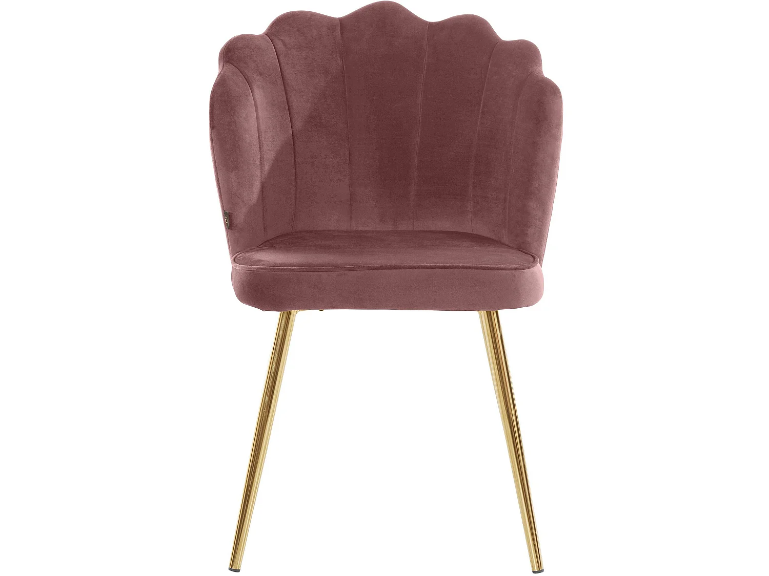 Gepolsterte Esszimmerstühle im 2er-Set in Samtrosa