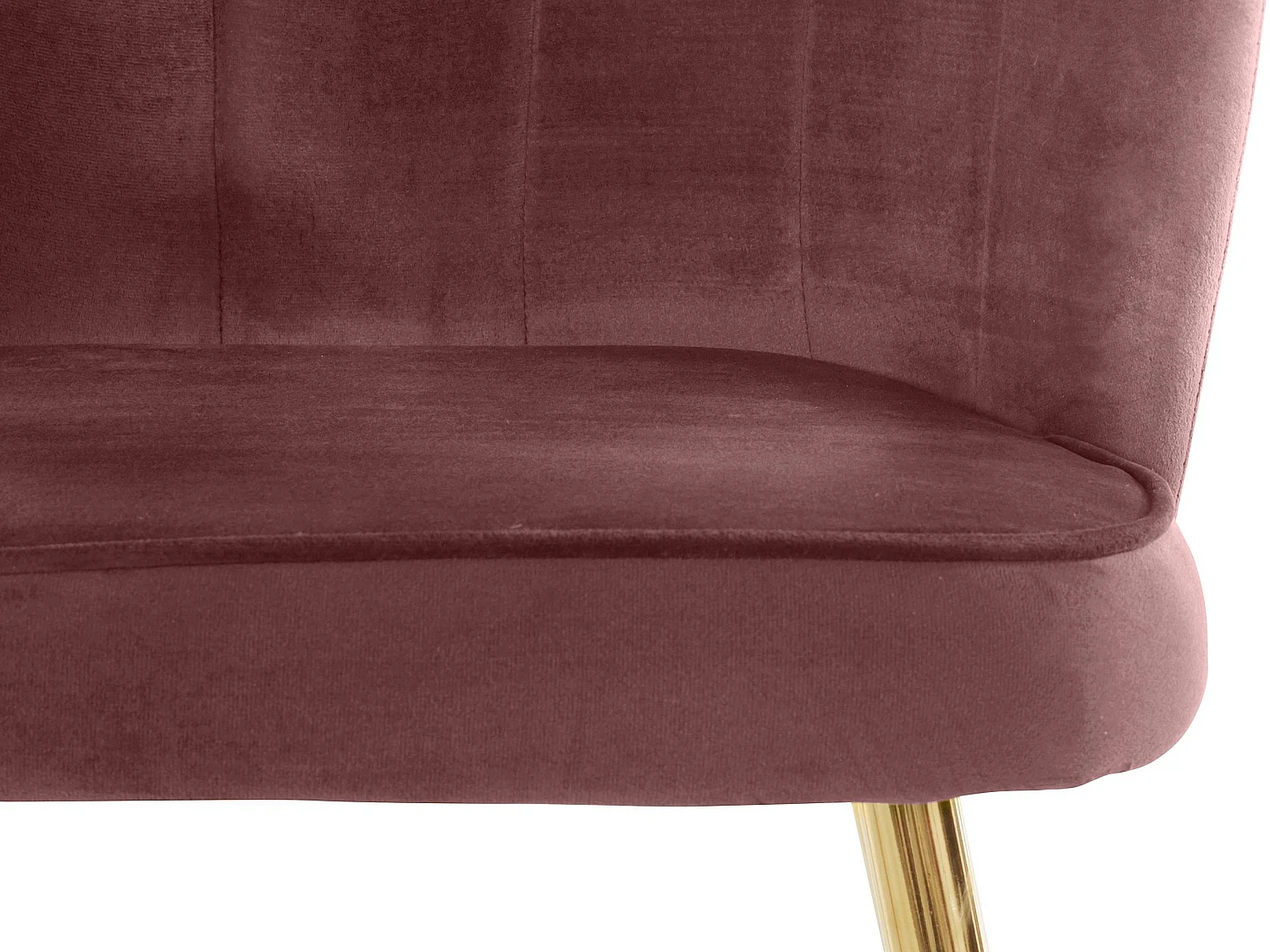 Gepolsterte Esszimmerstühle im 2er-Set in Samtrosa