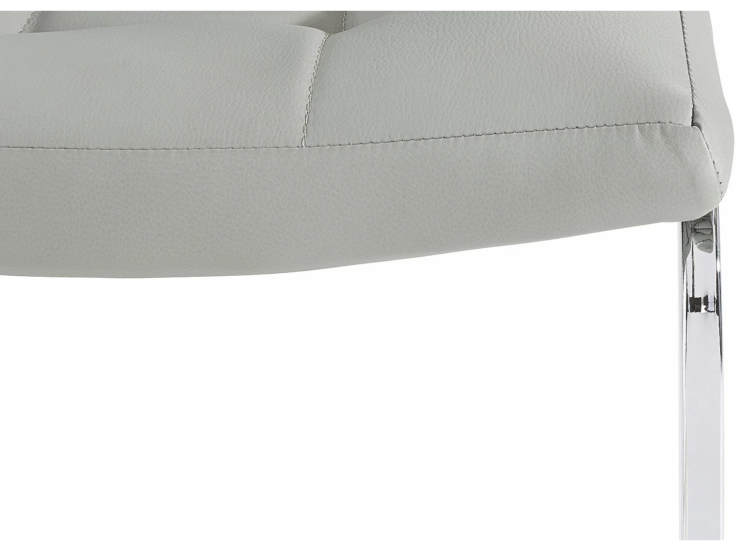 Lola | Lot de 2 chaises de salle à manger rembourrées en PU gris