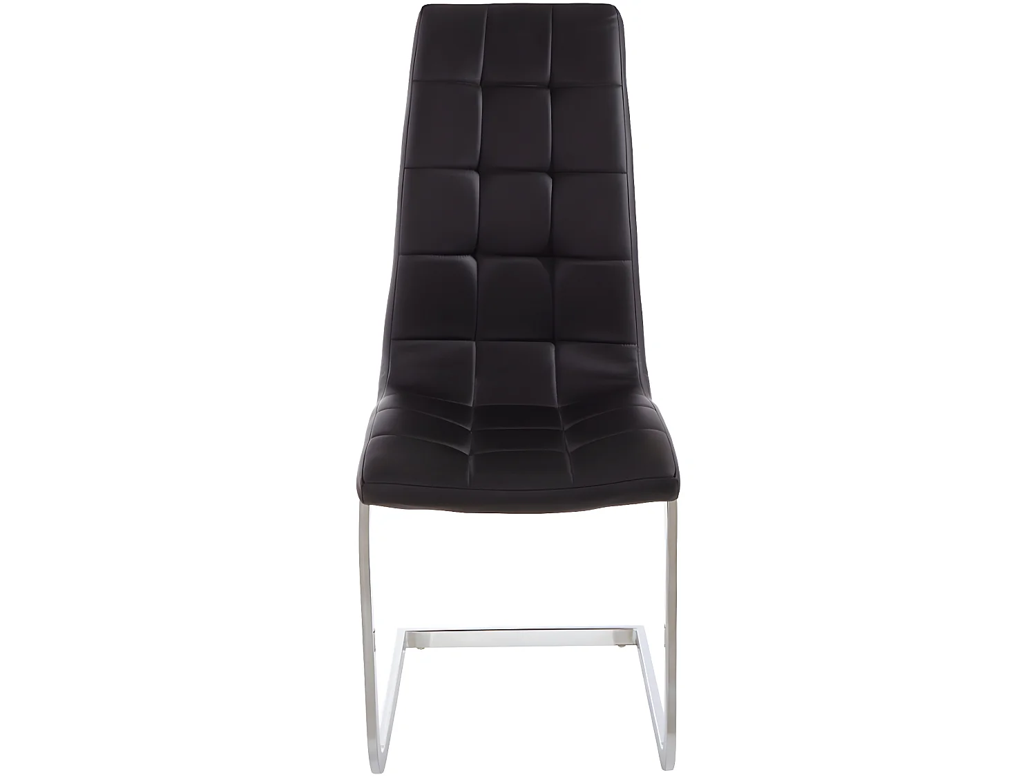 Set di 2 sedie da pranzo imbottite in PU nero