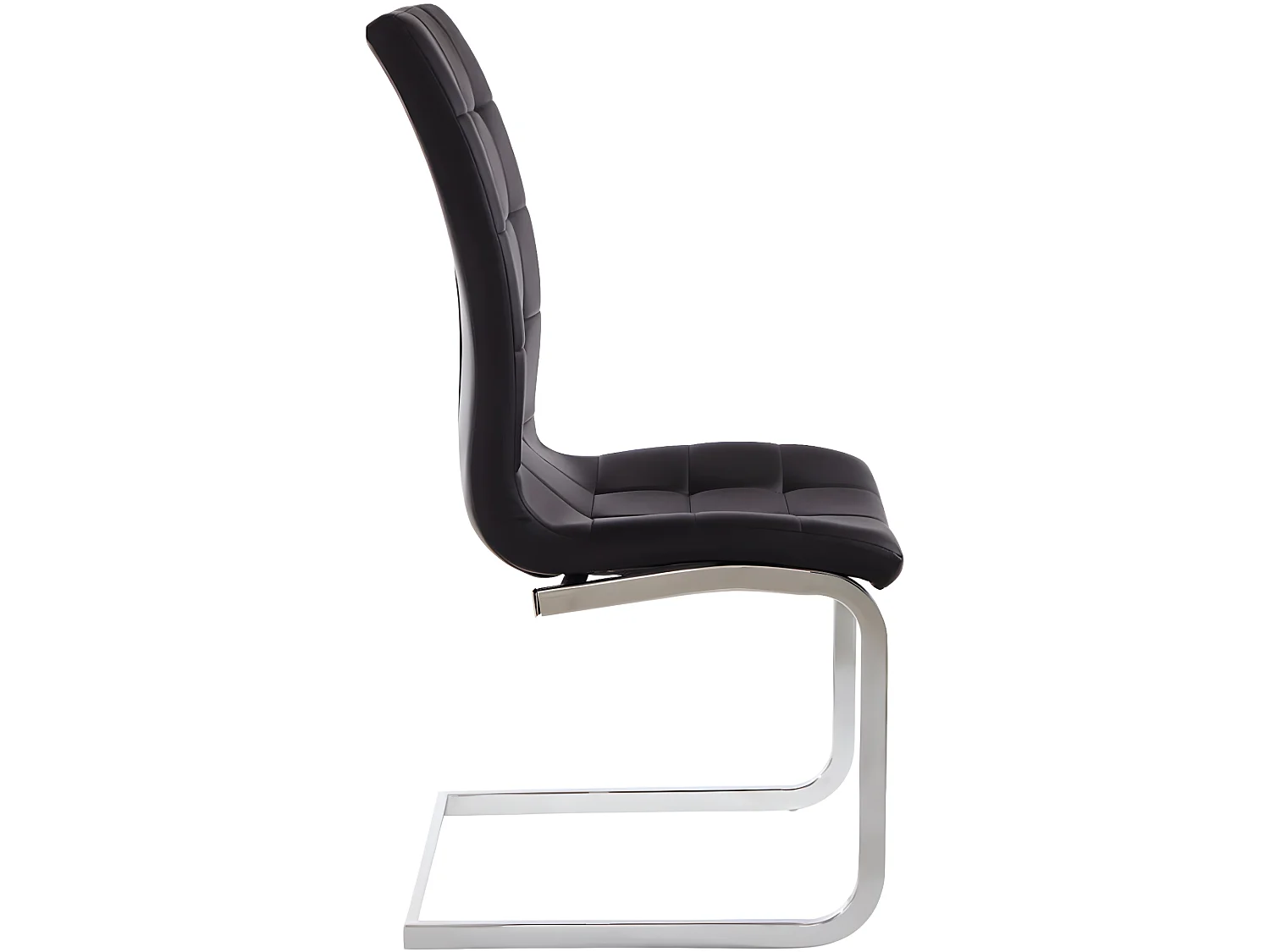 Set di 2 sedie da pranzo imbottite in PU nero