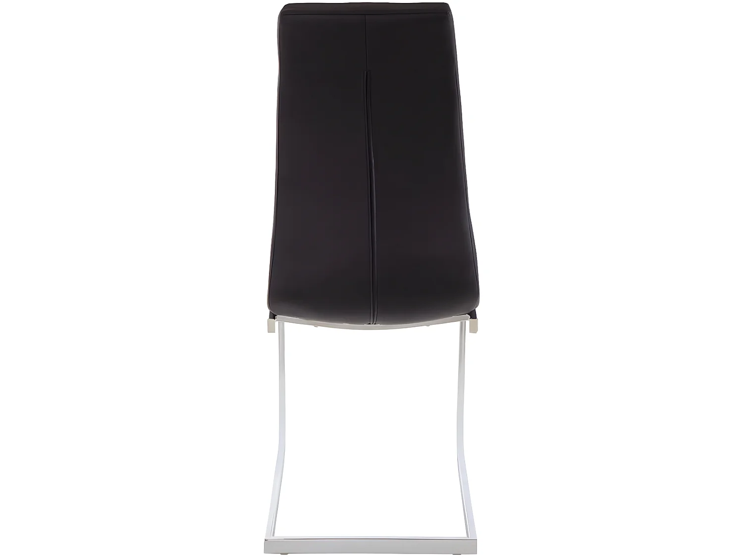 Set di 2 sedie da pranzo imbottite in PU nero