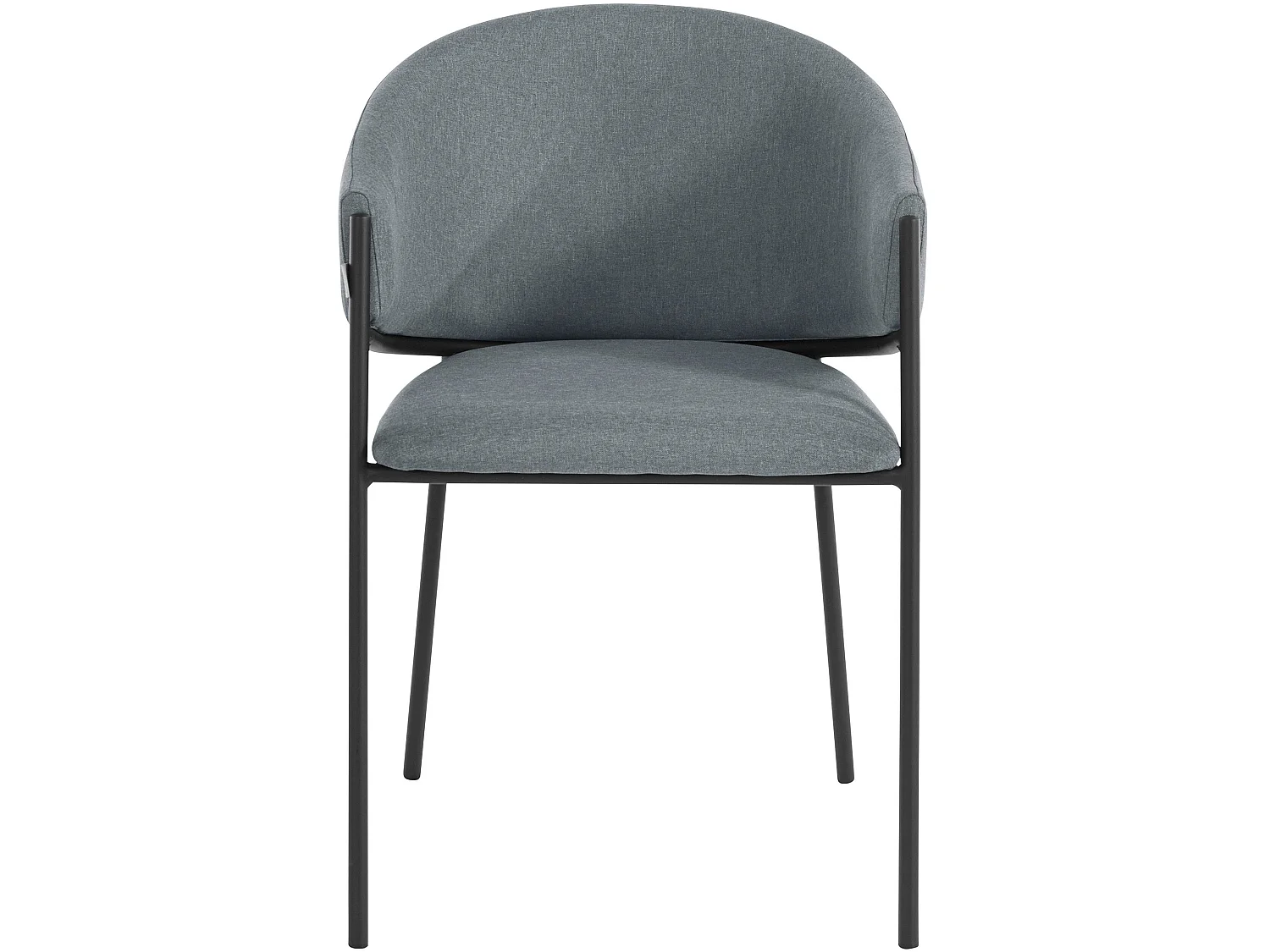 Martha | Lot de 2 chaises de salle à manger rembourrées en tissu gris