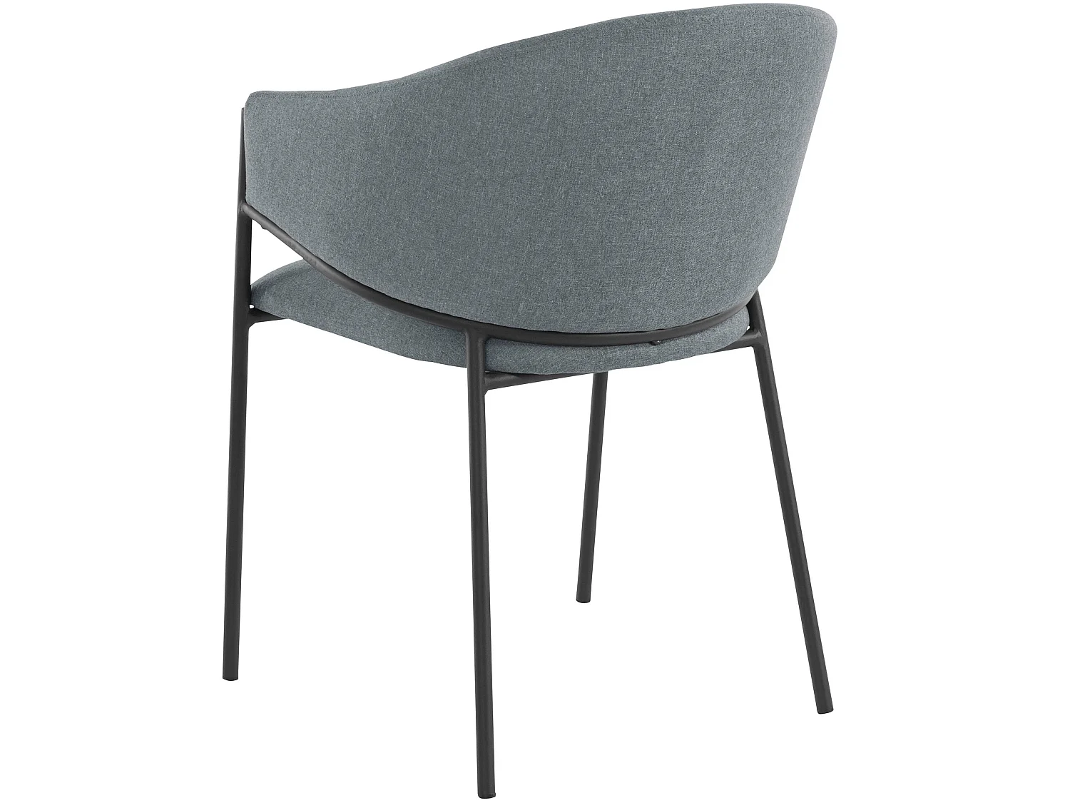 Martha | Lot de 2 chaises de salle à manger rembourrées en tissu gris