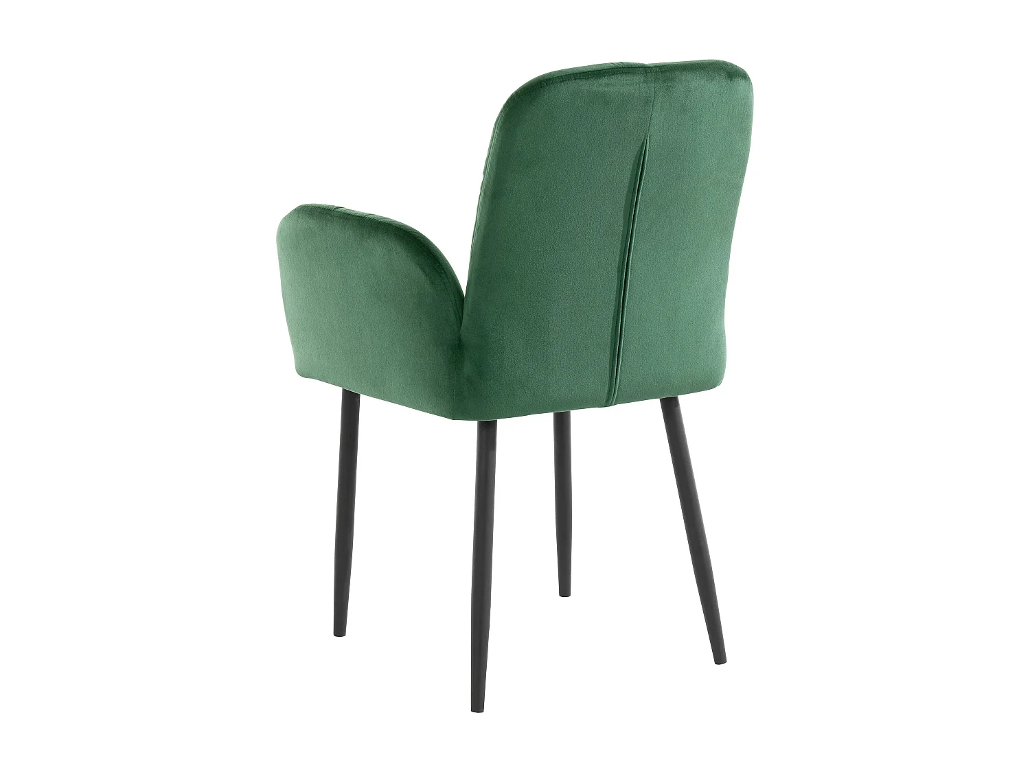 Mila | Lot de 2 chaises de salle à manger rembourrées en velours vert foncé