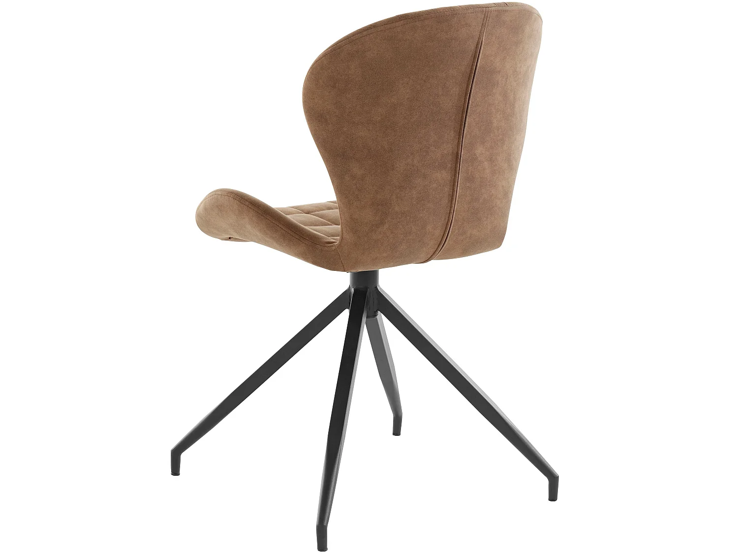 Juego de 2 sillas de comedor tapizadas en microfibra capuccino