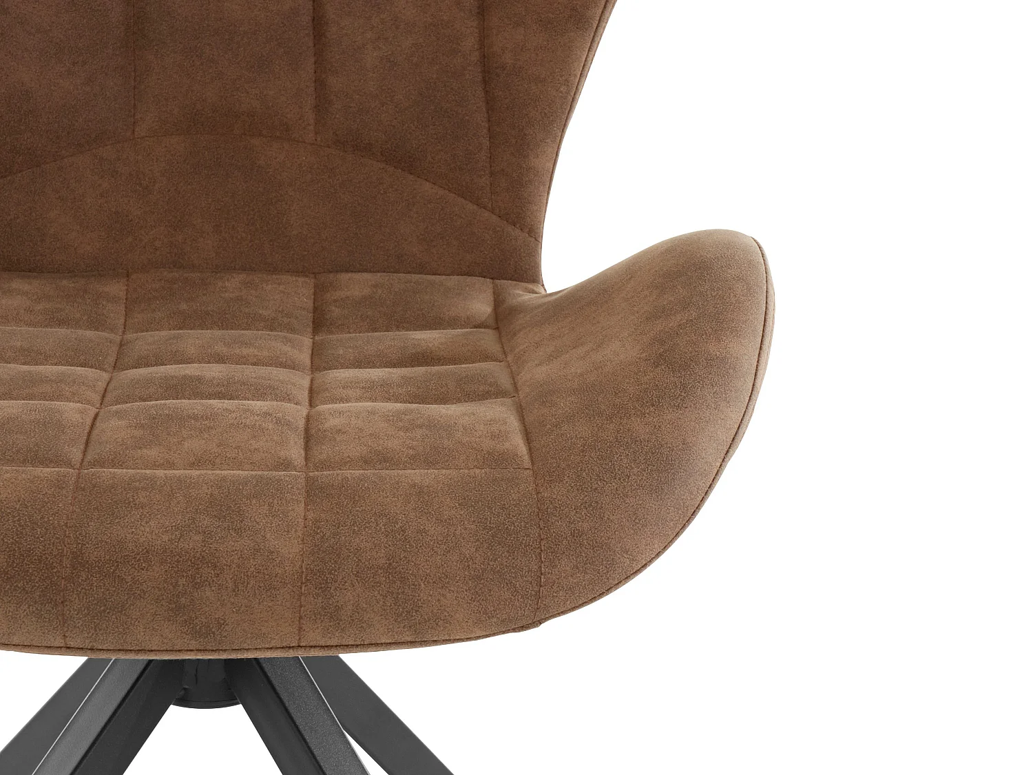 Juego de 2 sillas de comedor tapizadas en microfibra capuccino