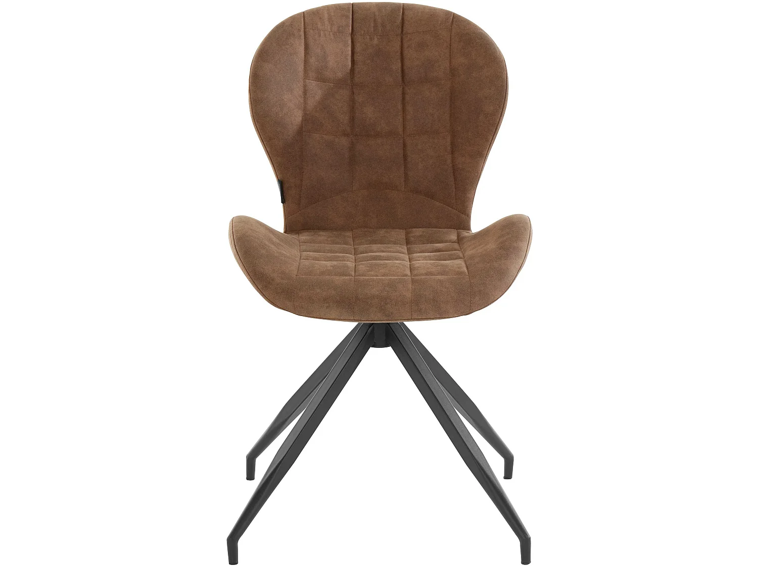 Juego de 2 sillas de comedor tapizadas en microfibra capuccino