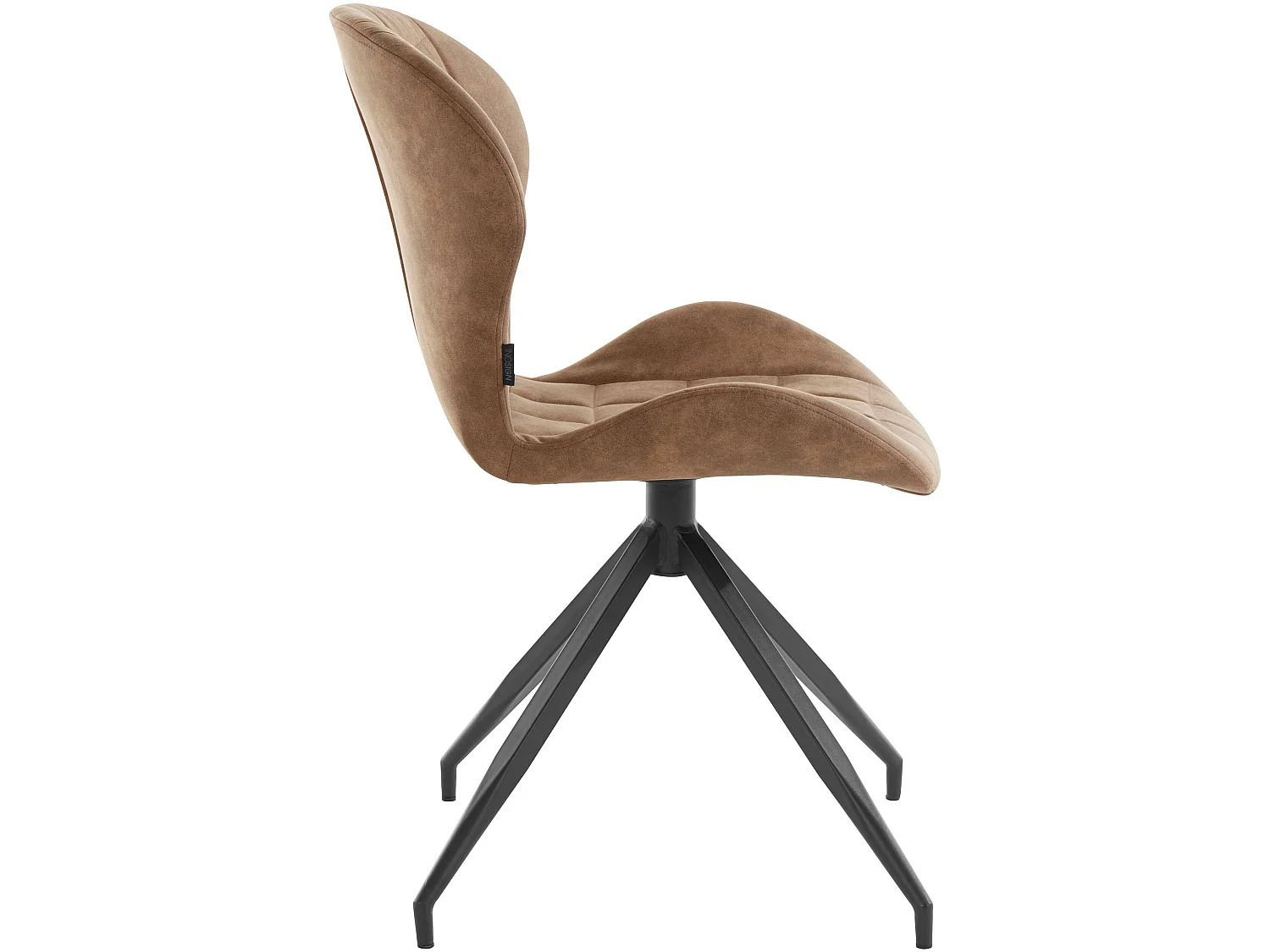 Juego de 2 sillas de comedor tapizadas en microfibra capuccino