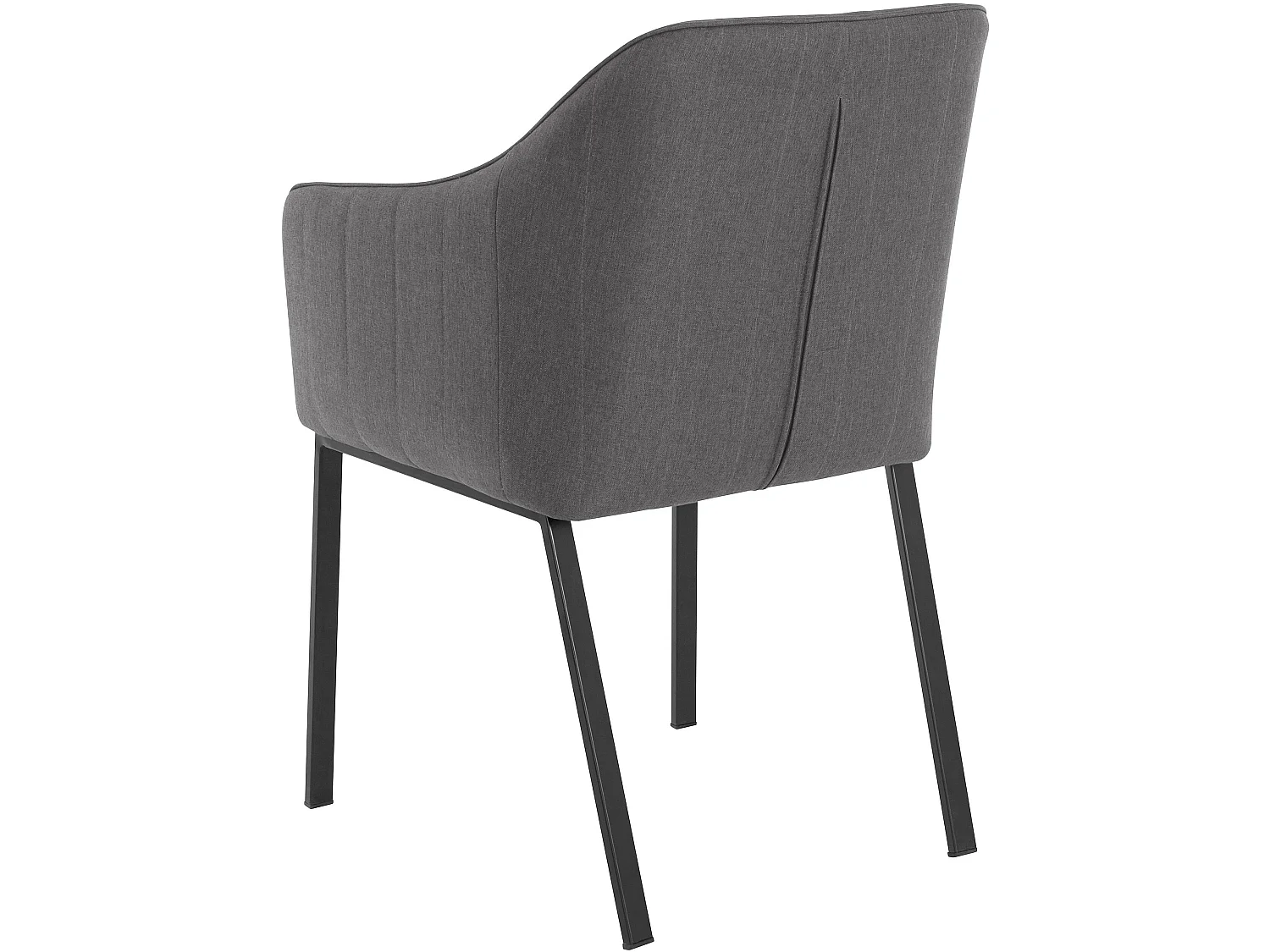 Juego de 2 sillas de comedor tapizadas en tela gris