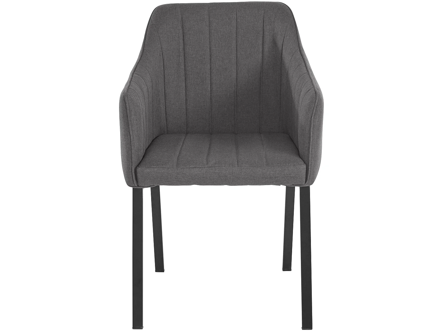Jaxon | Lot de 2 chaises de salle à manger rembourrées en tissu gris