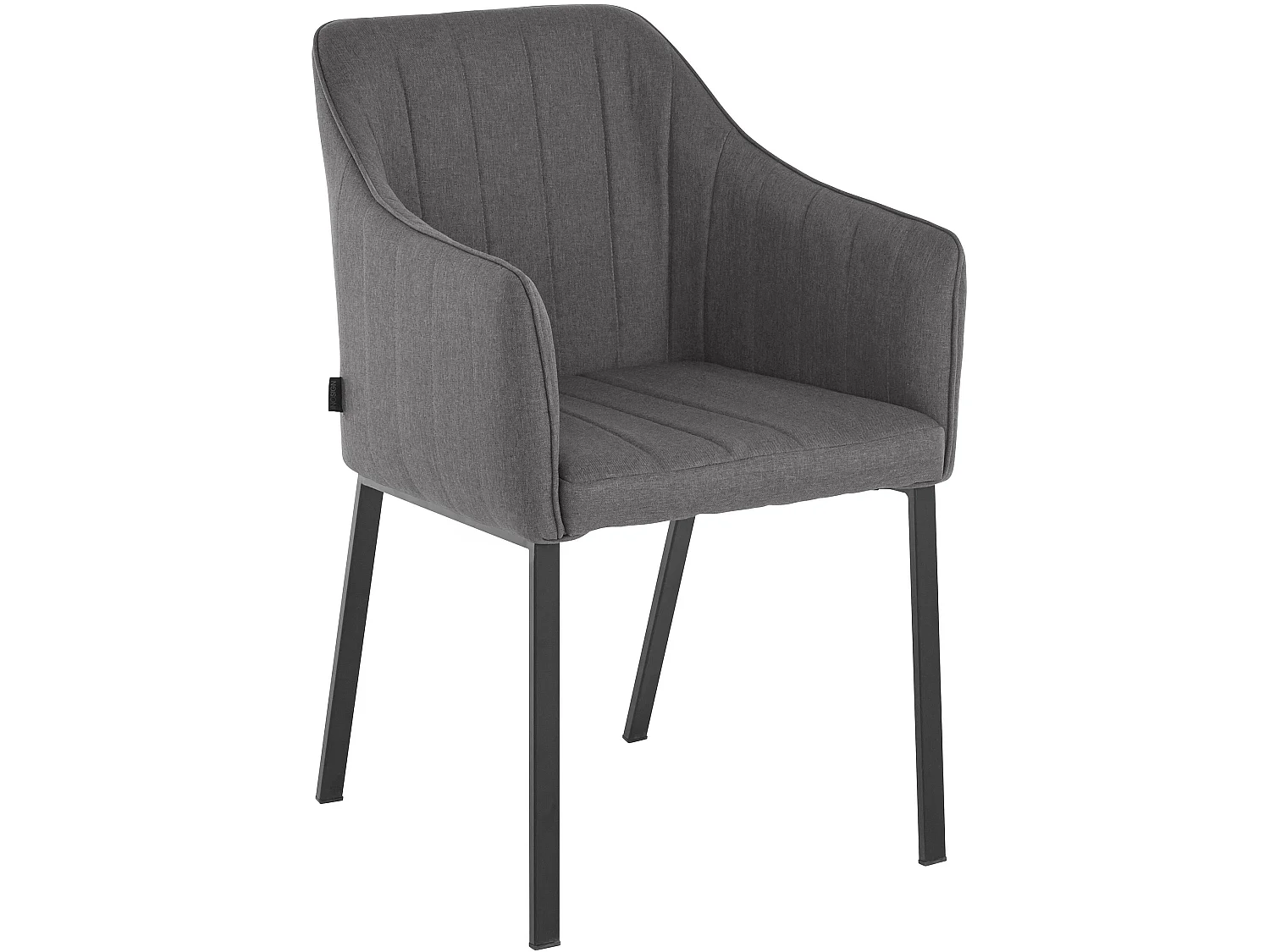 Jaxon | Lot de 2 chaises de salle à manger rembourrées en tissu gris