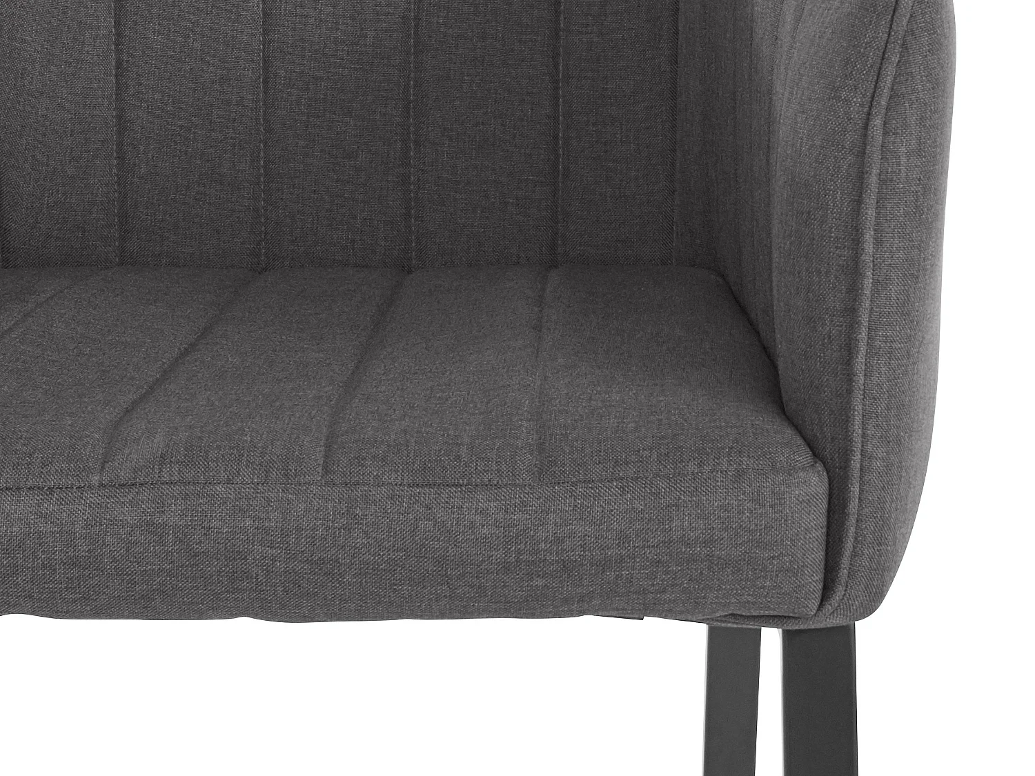 Jaxon | Lot de 2 chaises de salle à manger rembourrées en tissu gris