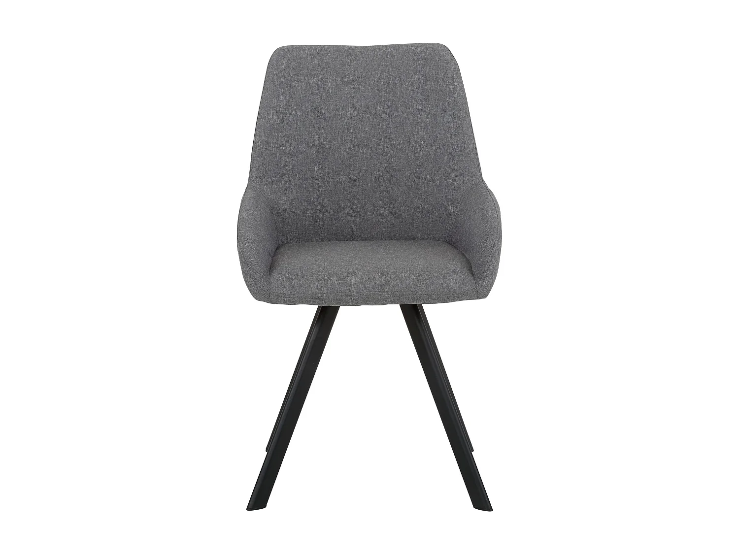 Sandra | Lot de 2 chaises de salle à manger rembourrées en tissu gris