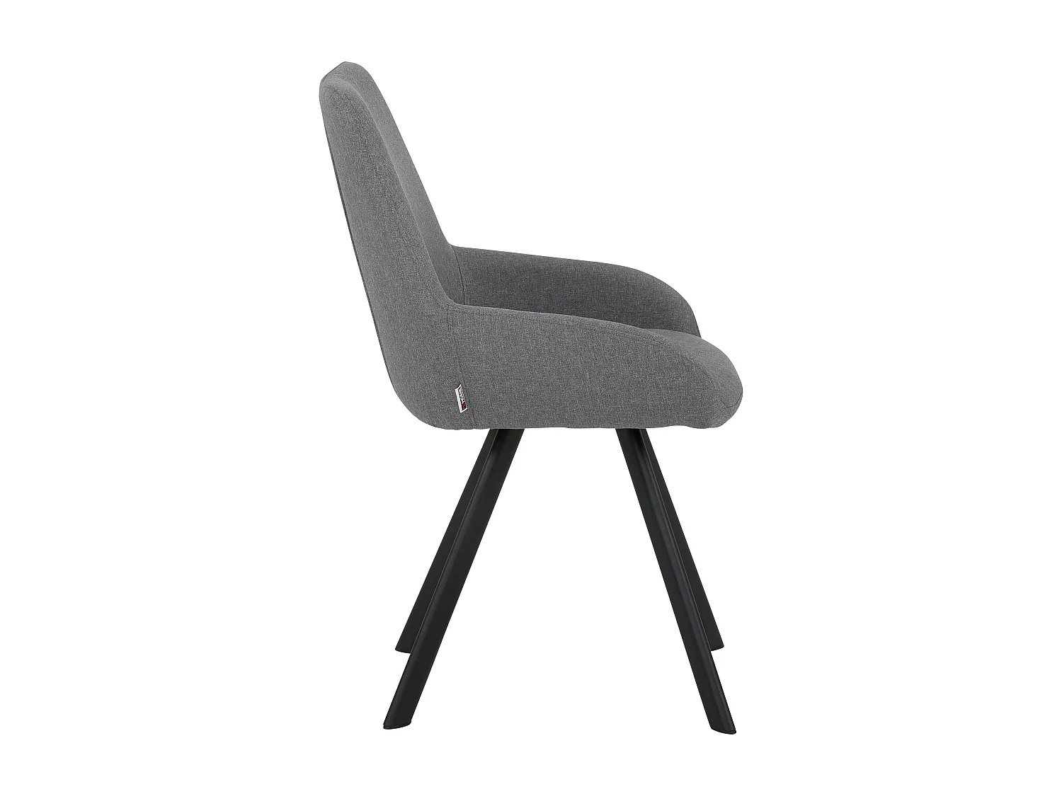 Sandra | Lot de 2 chaises de salle à manger rembourrées en tissu gris