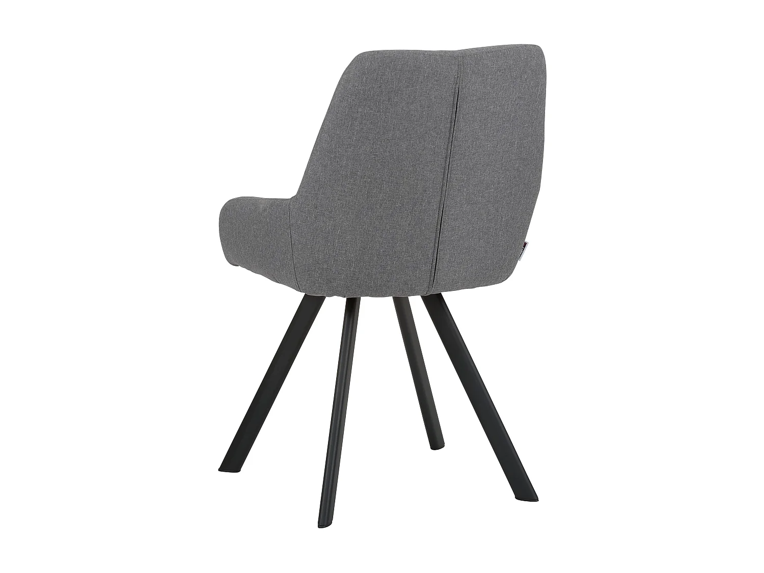 Sandra | Lot de 2 chaises de salle à manger rembourrées en tissu gris