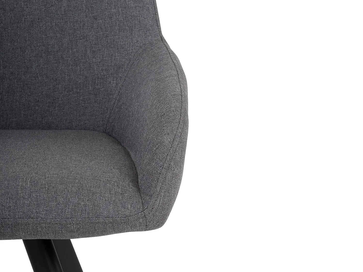 Sandra | Lot de 2 chaises de salle à manger rembourrées en tissu gris