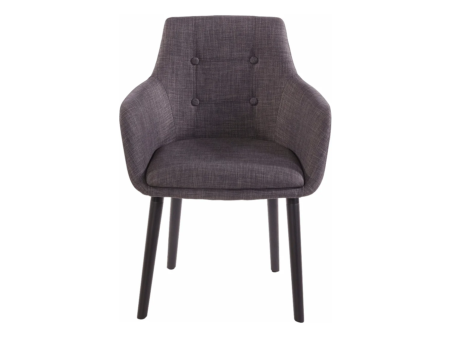 Bradford | Lot de 2 chaises de salle à manger rembourrées en tissu anthracite